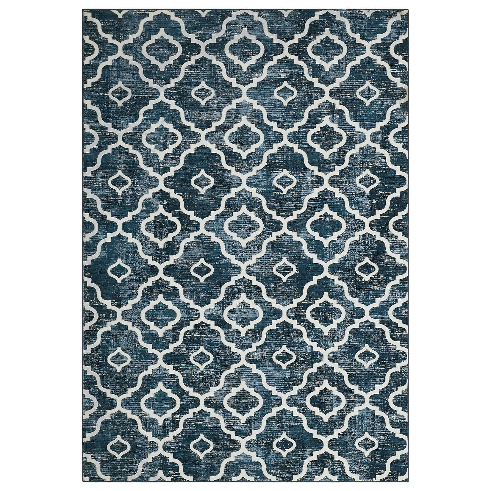 Qeetex LSN-PHO-117UFV19 9 x 12 ft Polyester Imitation Cashmere Blue Rectangular Hallway Bathroom Entryway Kitchen Office Foldable Lantern Printed Modern Washable Area Rug