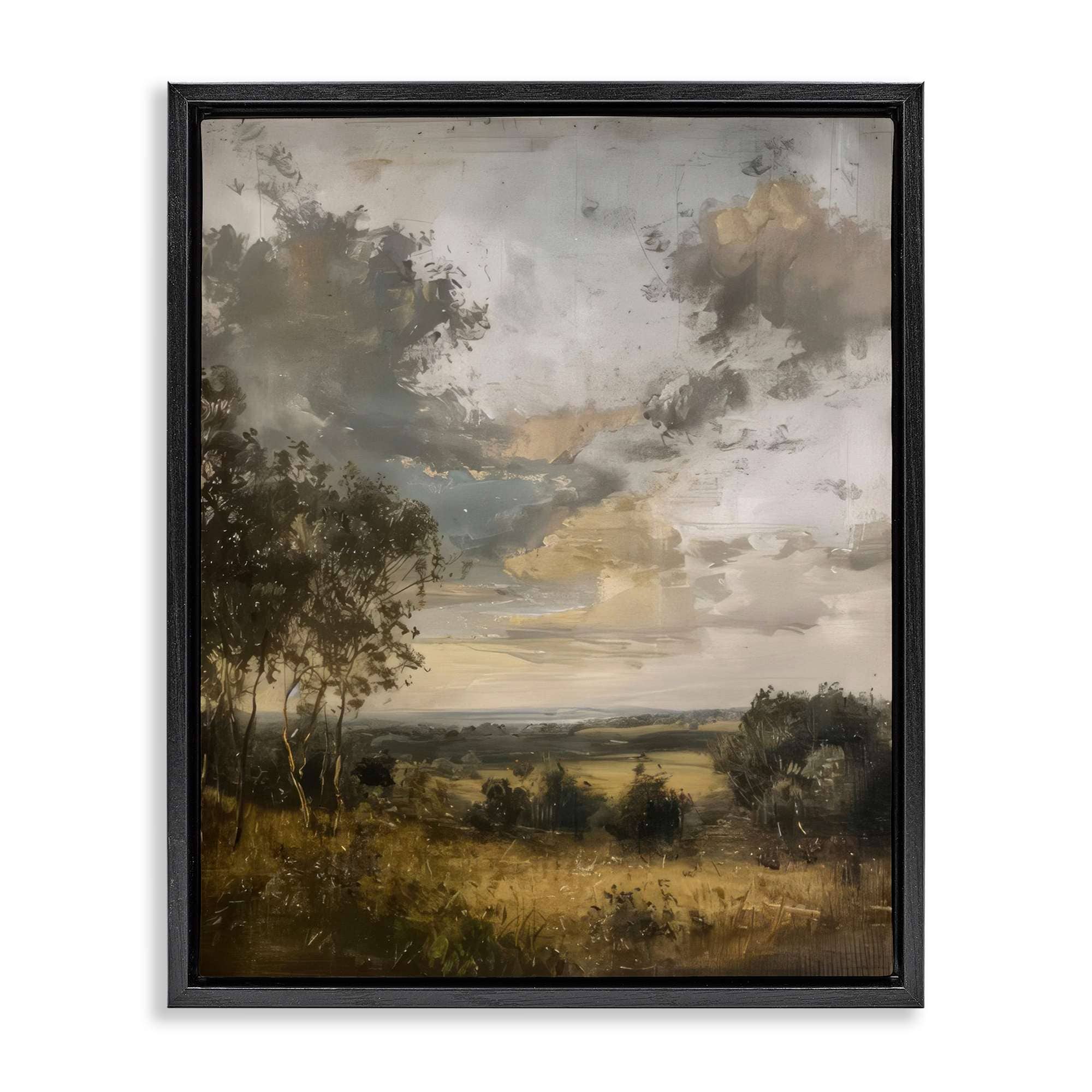 Stupell Industries BT-788-FFB-24X30 Rural Meadow at Dawn Floating Frame design by LSR Creative Studio