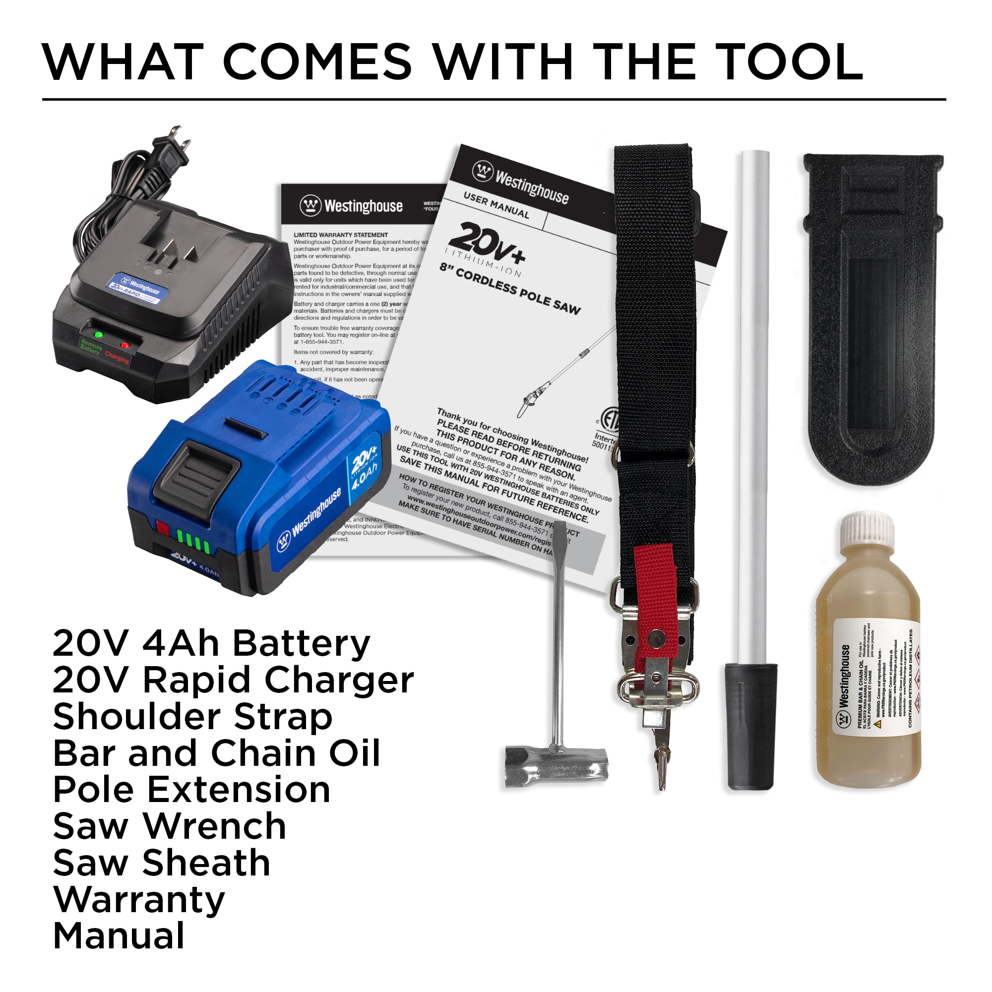 Westinghouse 2PS4AH2BC Cordless-Pole-Saw - View #9