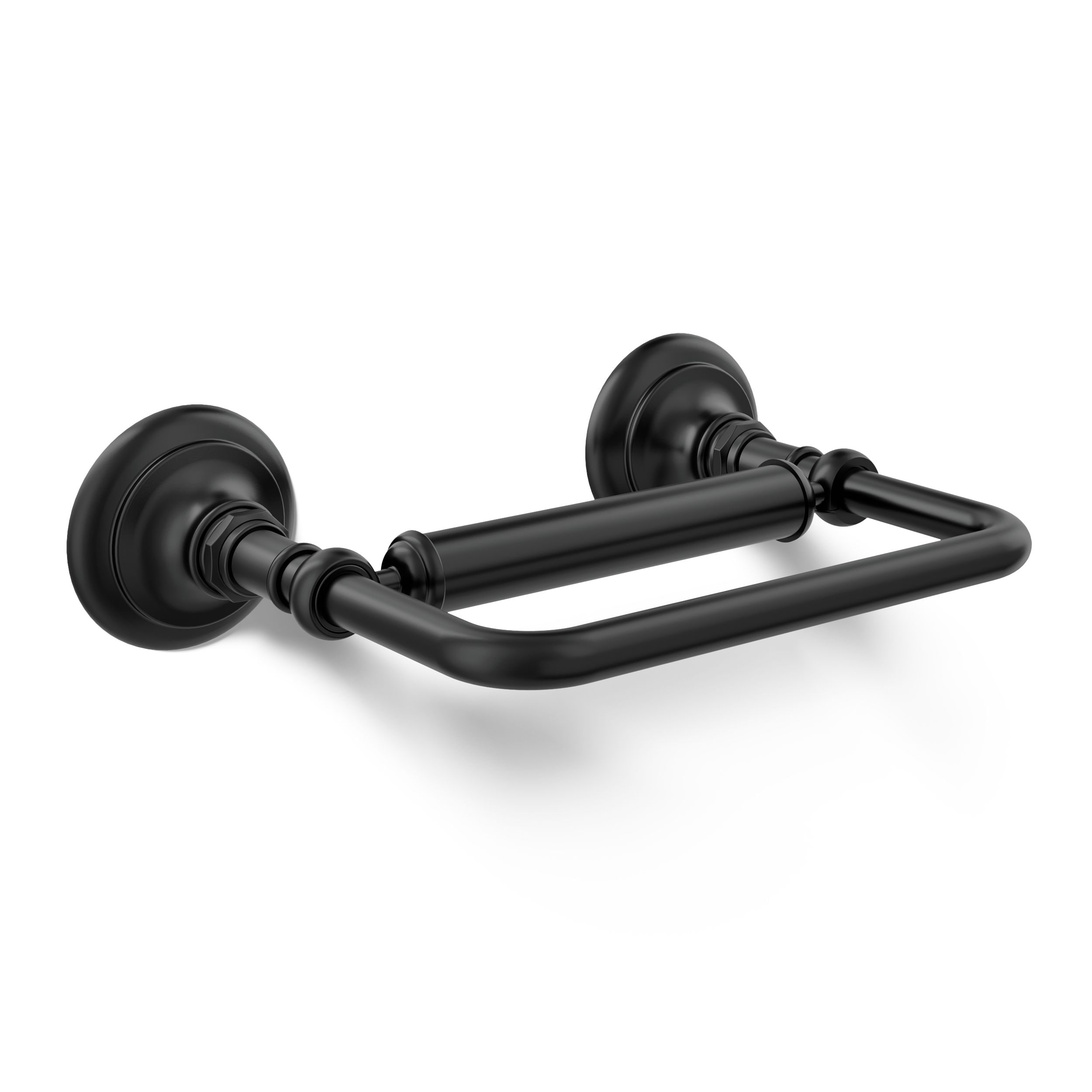 KOHLER Artifacts Matte Black Recessed Pivot Toilet Paper Holder 1 -Rolls