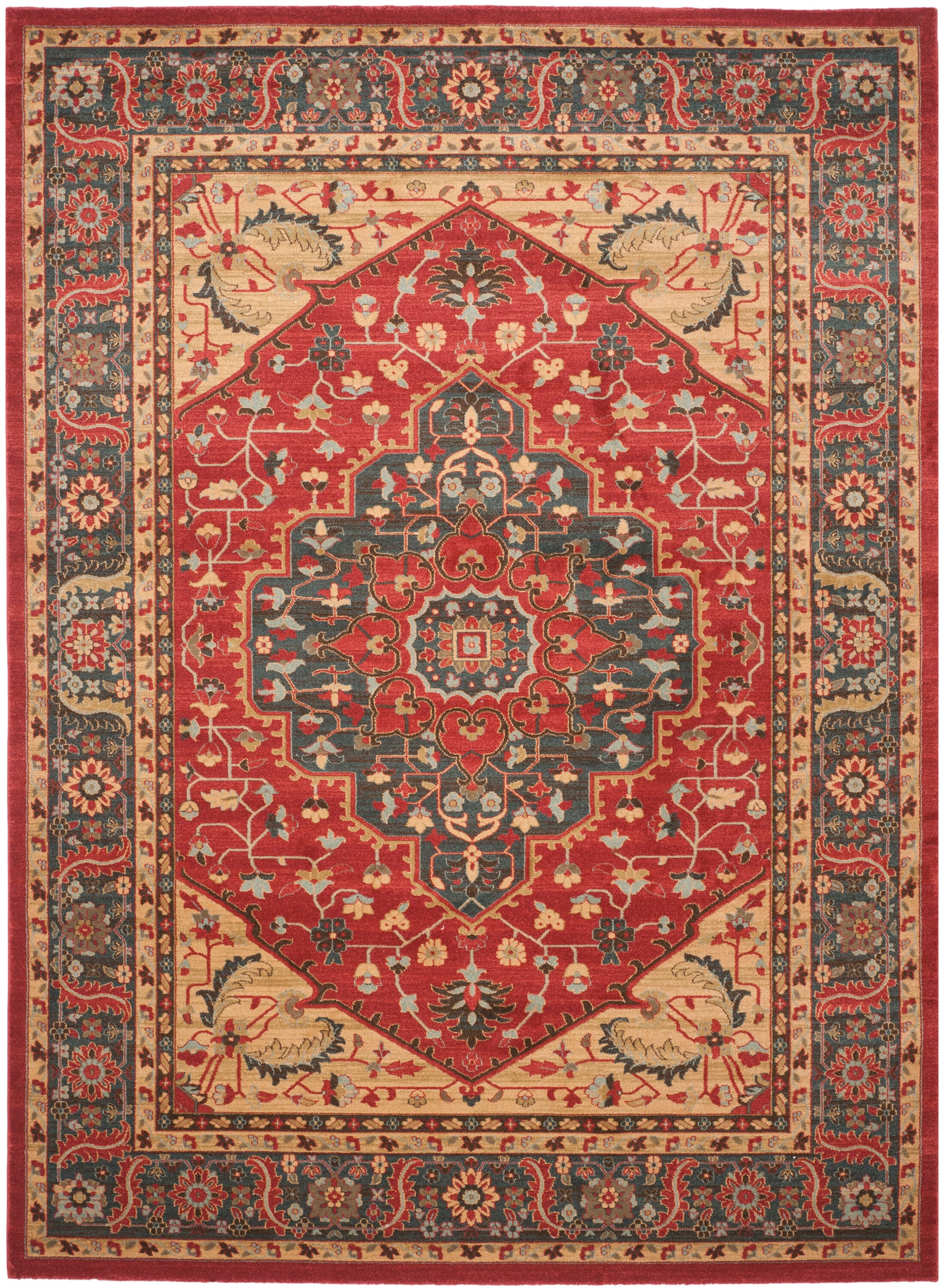Safavieh Mahal Red and Navy 8' x 11' Stain-Resistant Area Rug