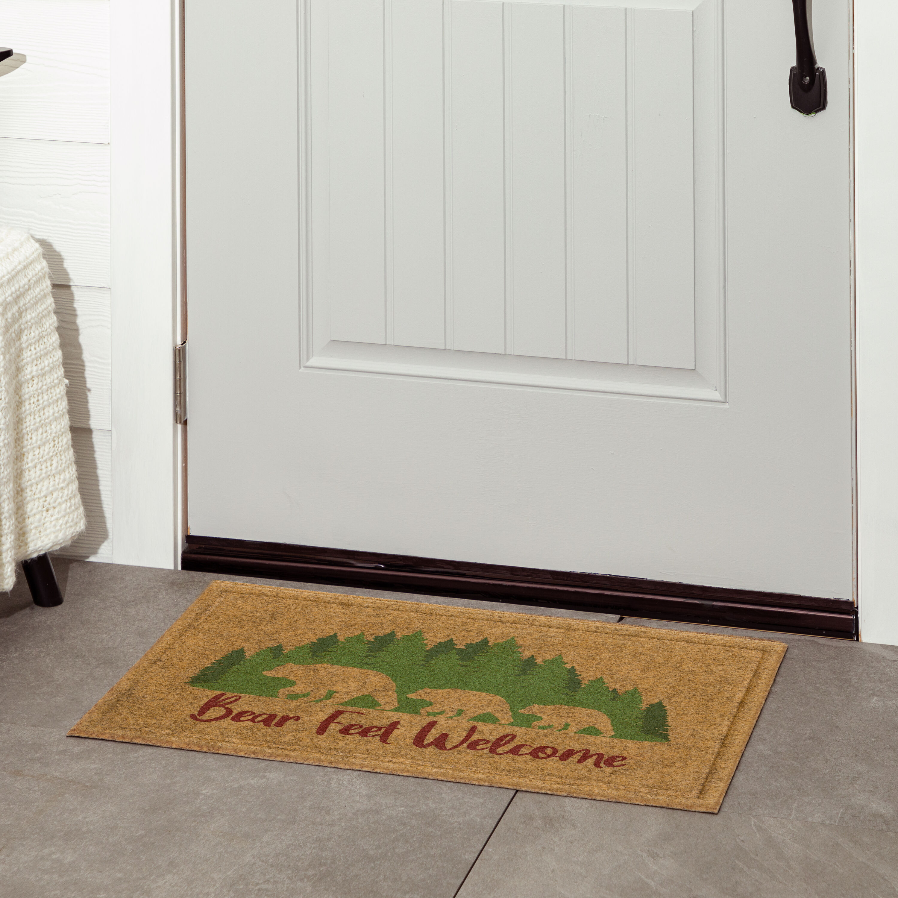 Style Selections 2-ft x 3-ft Natural Rectangular Indoor or Outdoor Door Mat  in the Mats department at