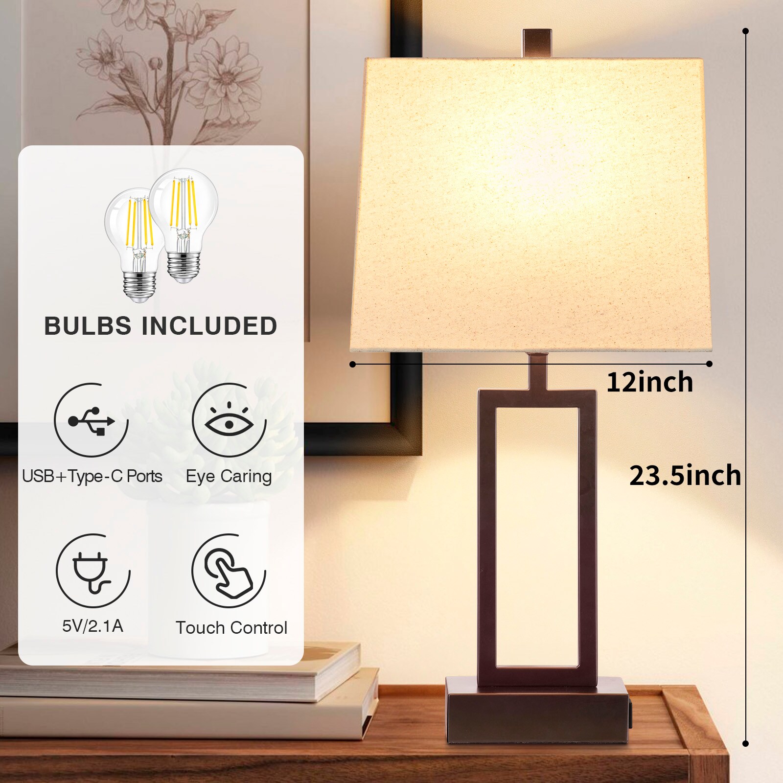 UrFurnishings TD-269 Table-Lamps - View #4