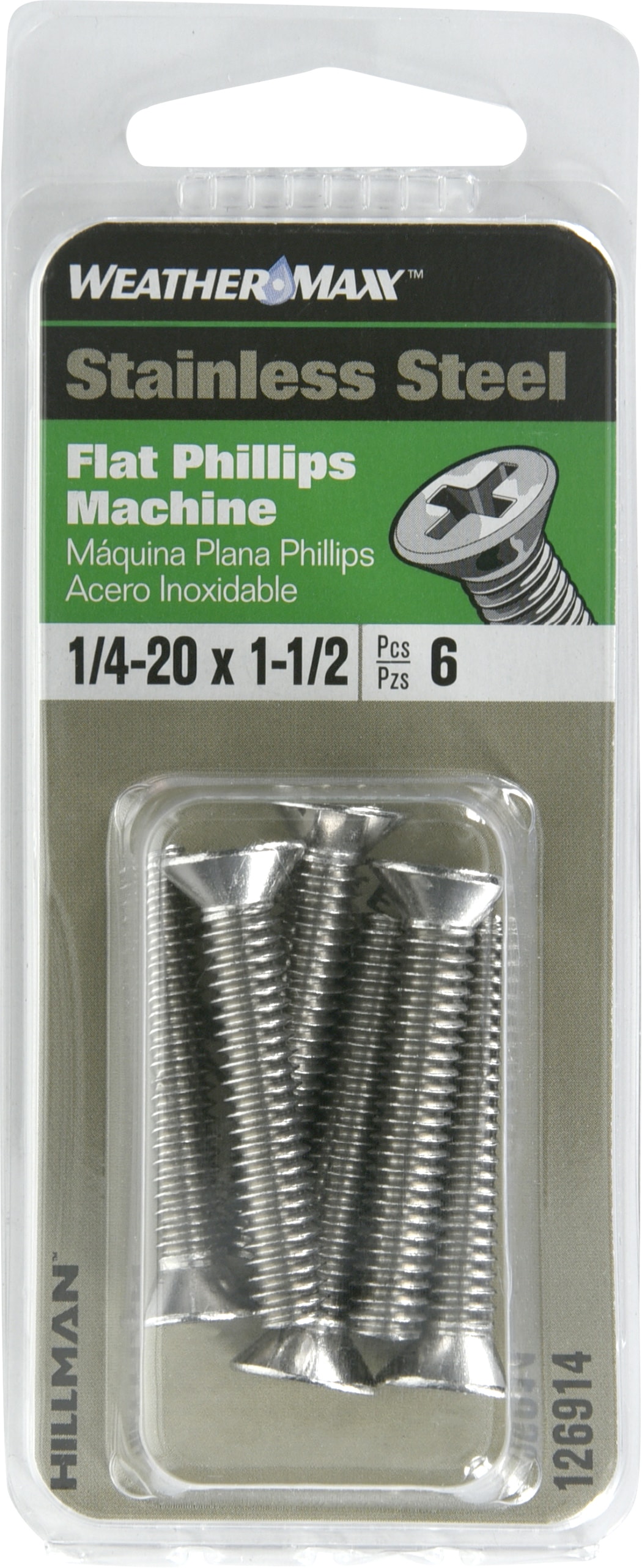 Hillman #14- 20 x 1-1/2-in Phillips-Drive Machine Screws (6-Count) in ...