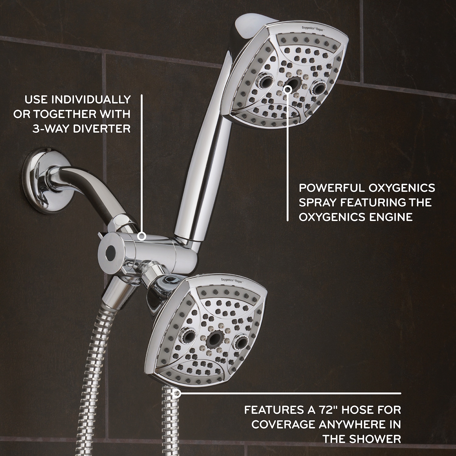 Oxygenics 61378 Fixed-Showerhead - View #2
