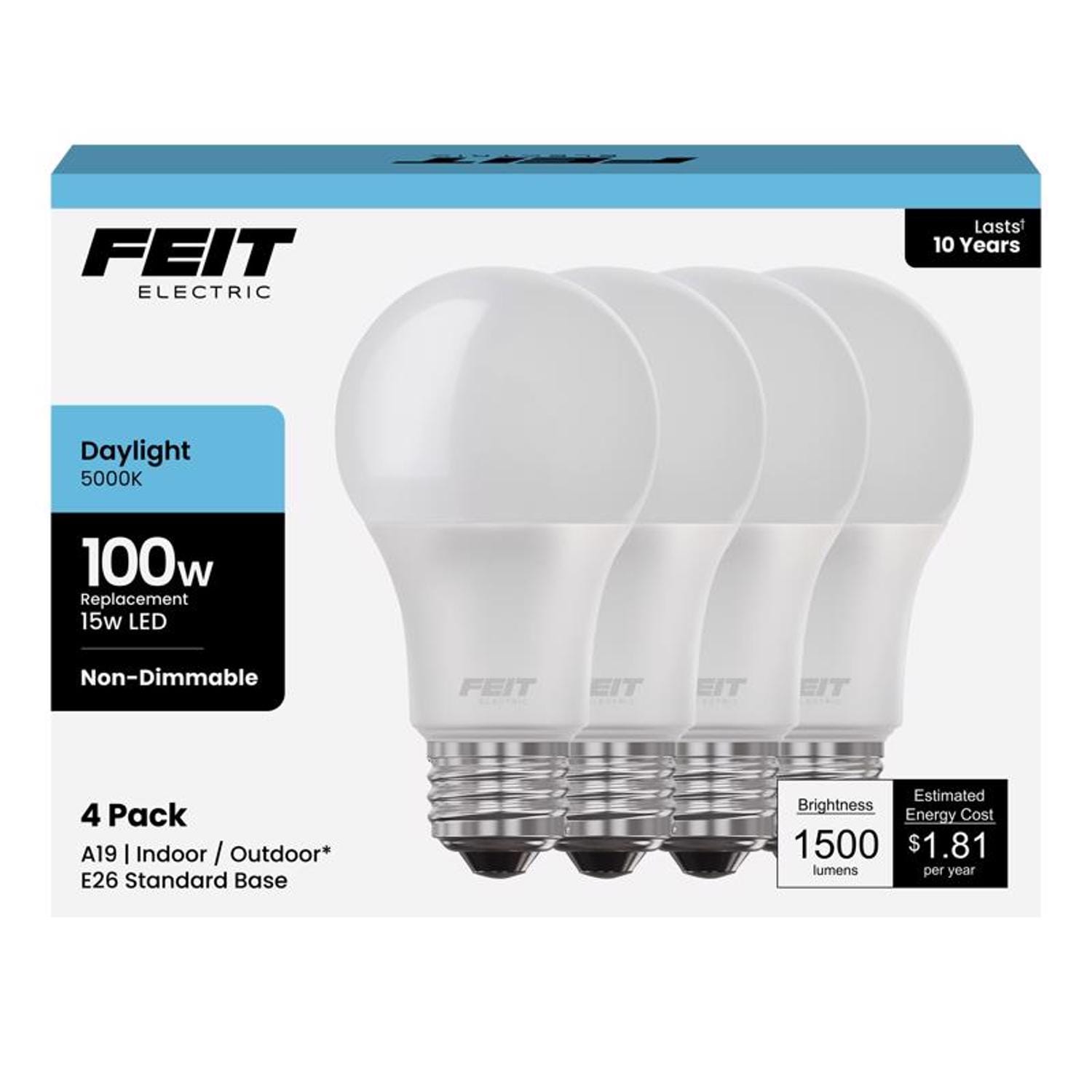 Feit Electric LED BULB A19 E26 4W in the General Purpose Light