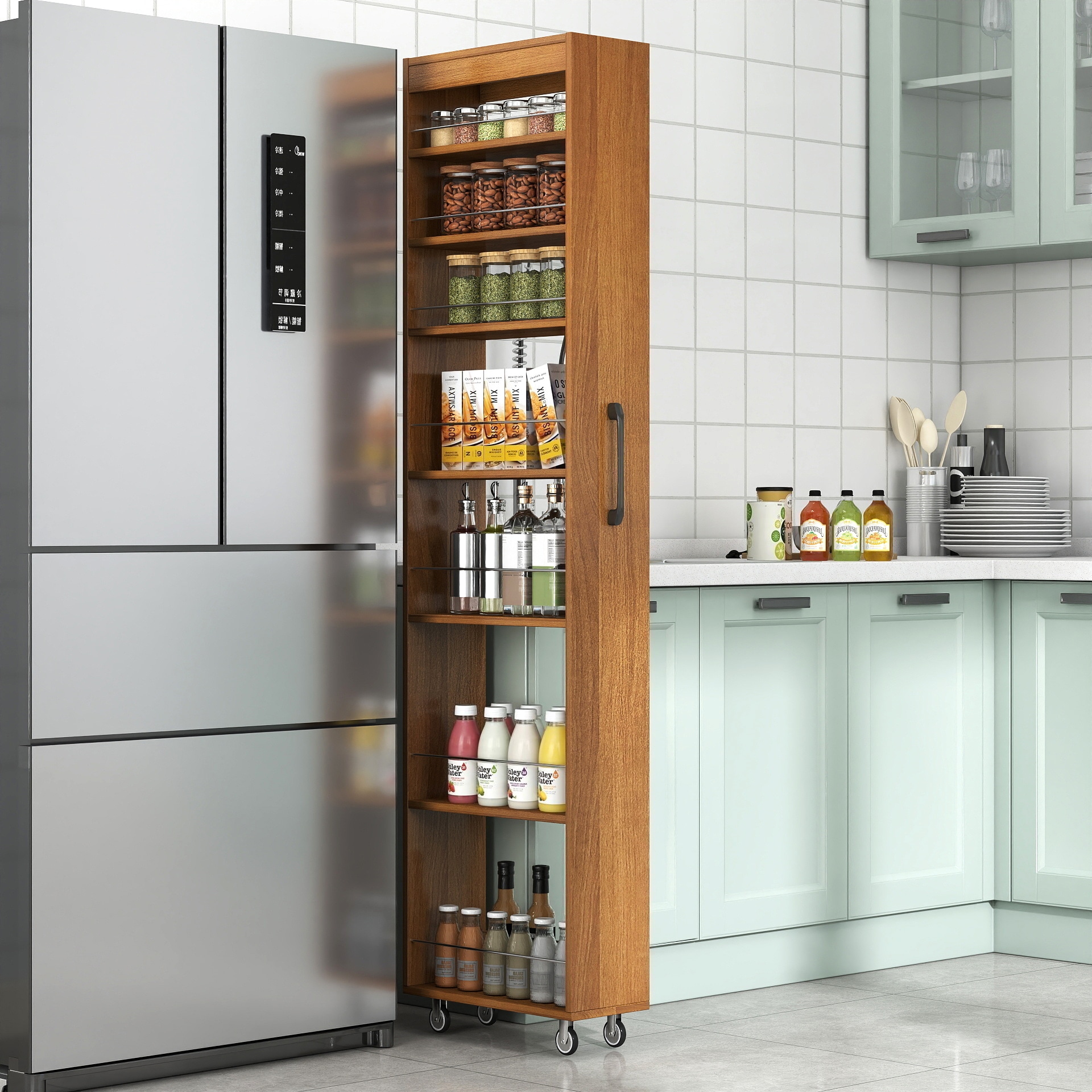SUNALLY 7 Tier Multi Functional Pull Out Multi Tier Storage Single ...