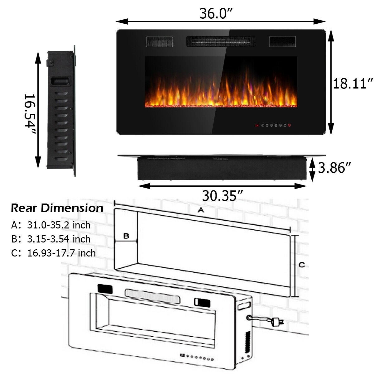 GZMR GZ-HY73EP Electric-Fireplaces - View #6