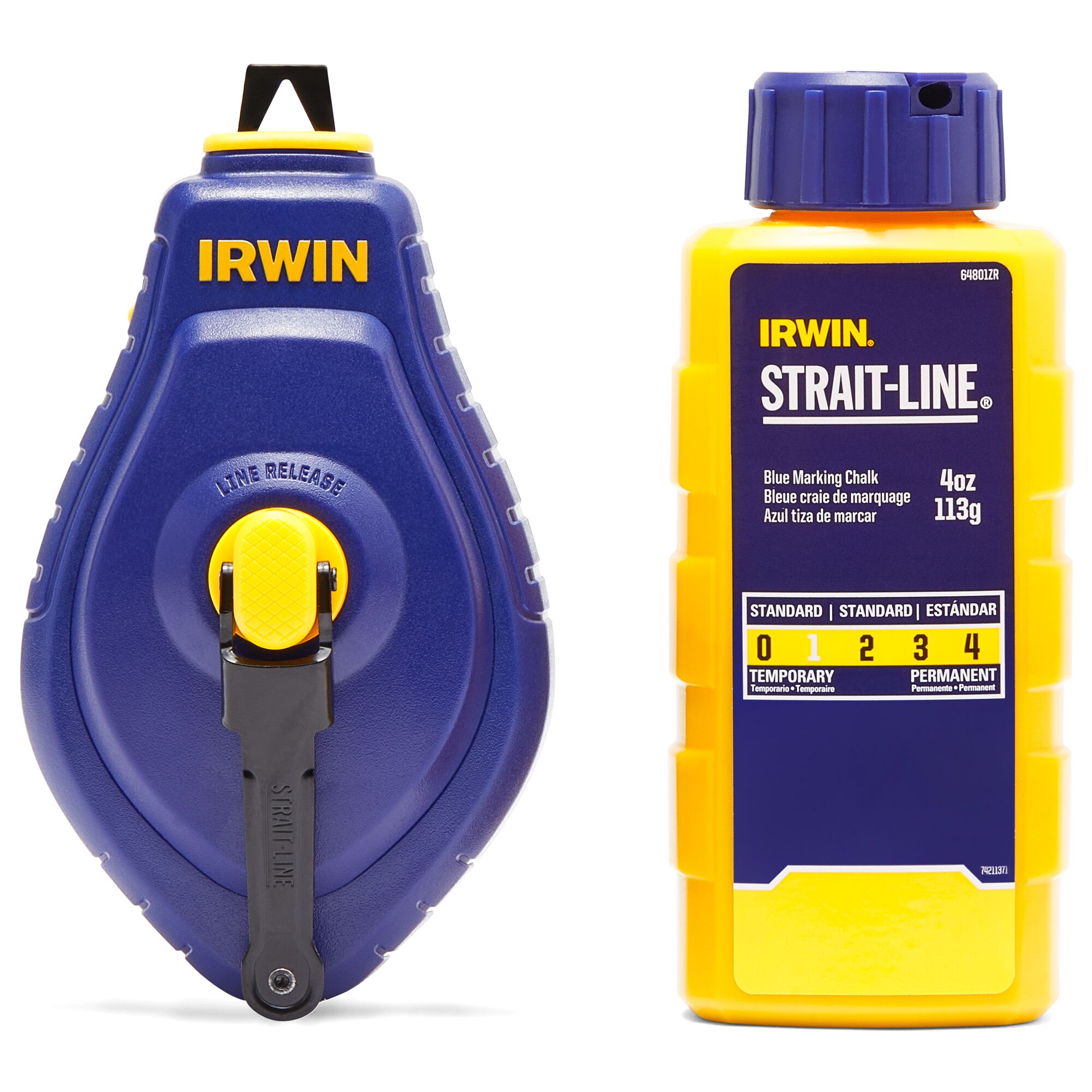 Irwin IWHT48443BC Strait-Line Speedline Pro Chalk Reel, Blue