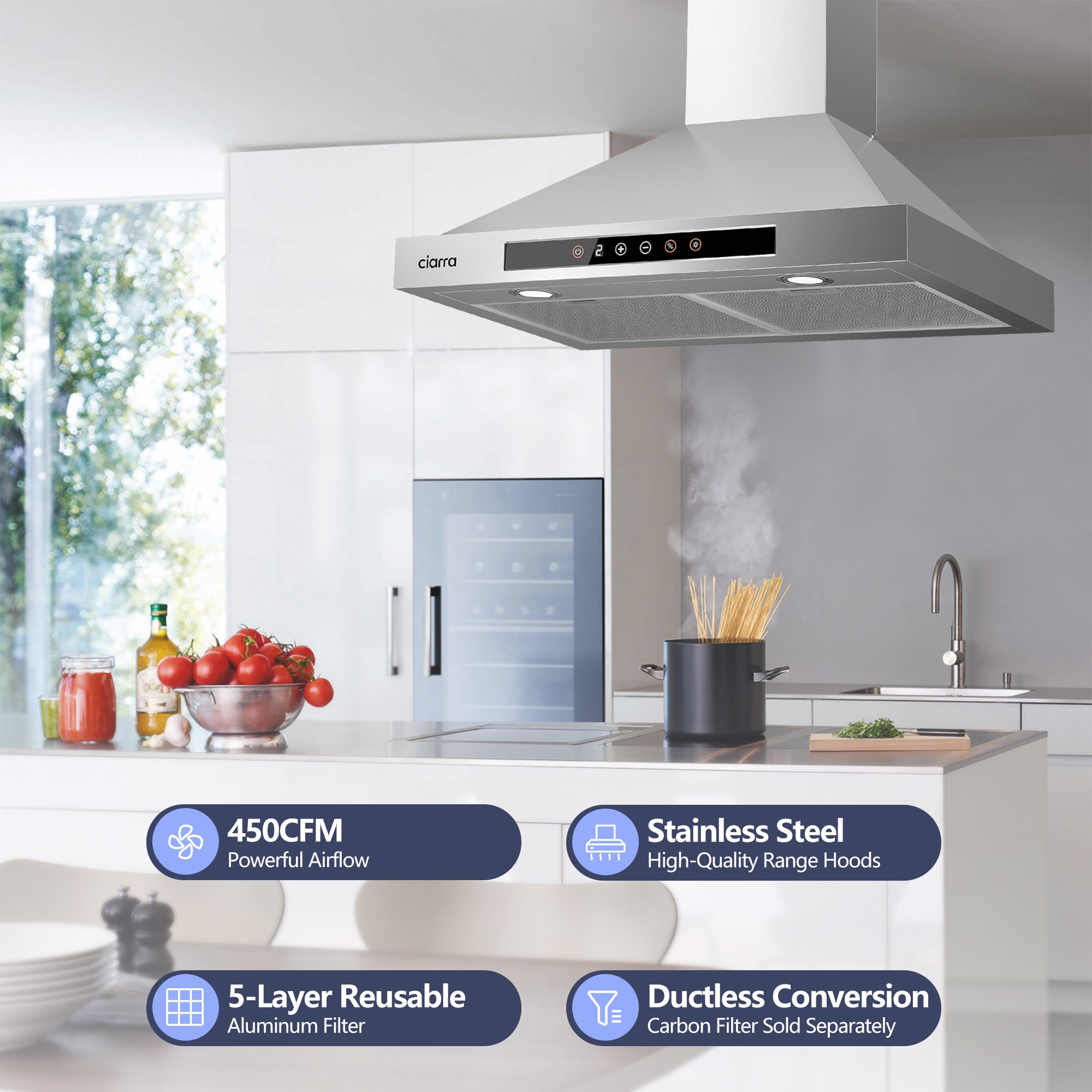 Jeremy Cass LSCIARDOE74 Wall-Mounted-Range-Hoods - View #3