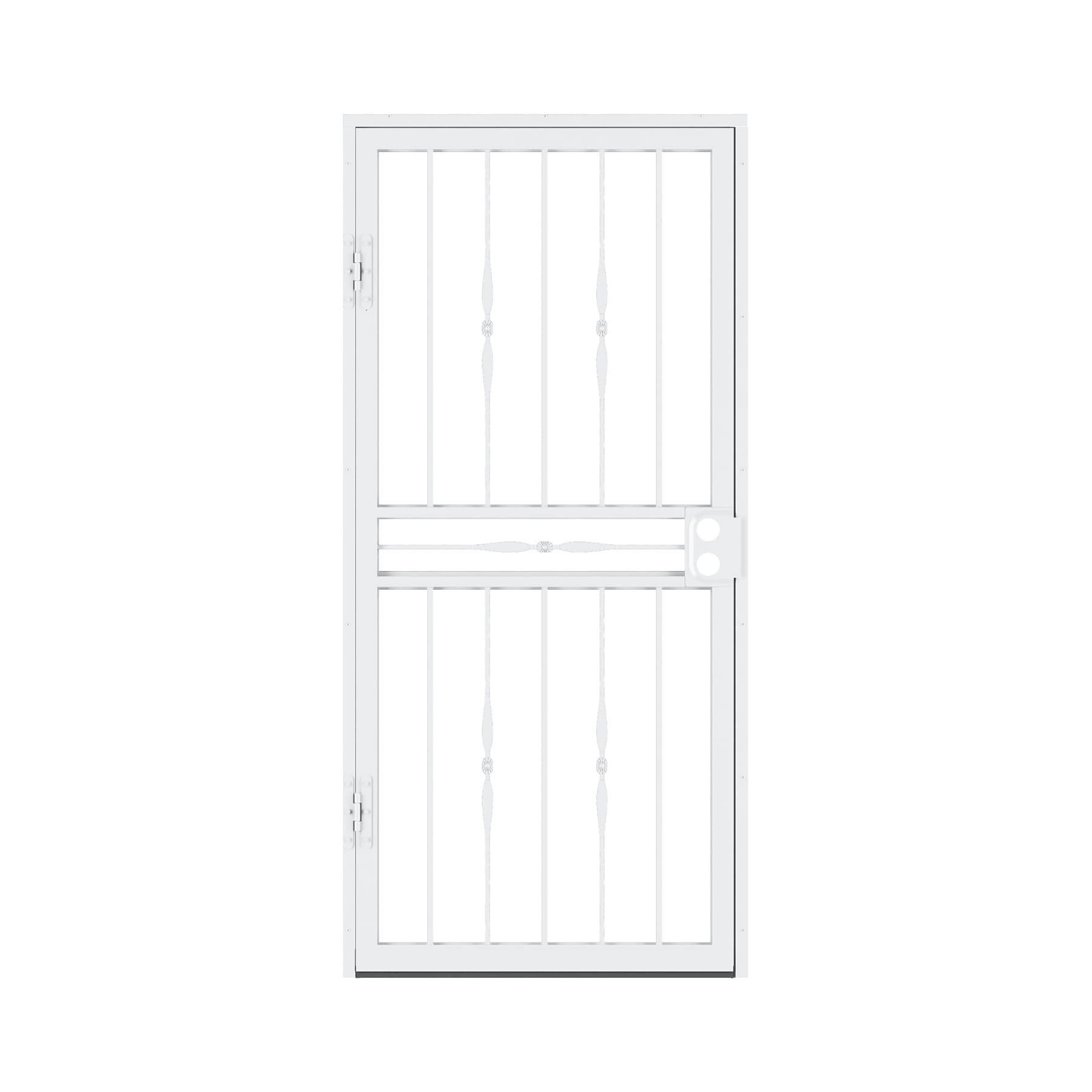 El Dorado 36-in x 81-in White Steel Recessed Mount Security Door Tempered Glass | - LARSON 92028032