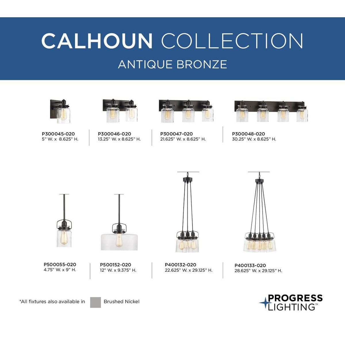 Calhoun Apothecary-Style Glass Jar Pendant Light in Brushed Nickel
