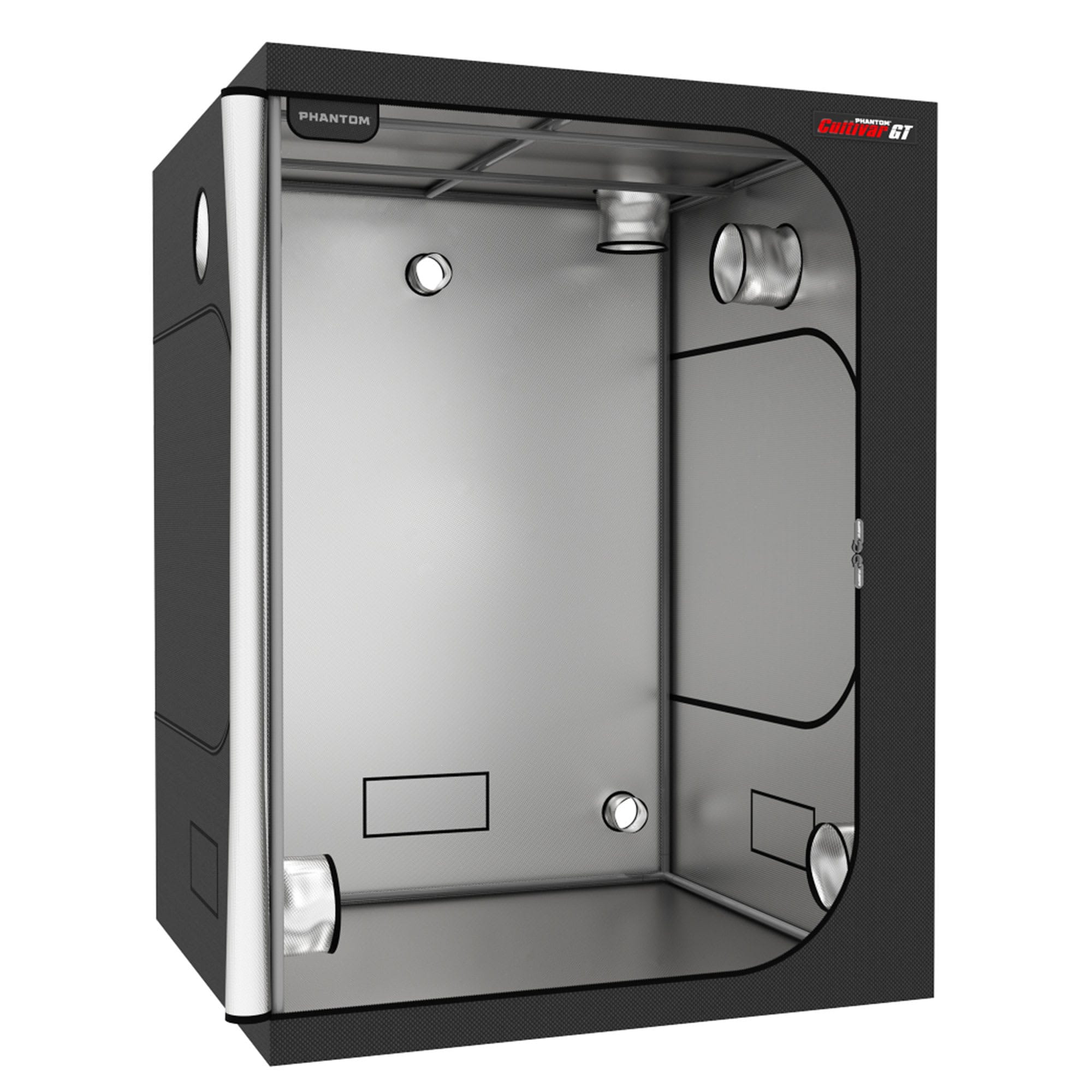 PHANTOM Cultivar Premium Grow Tent 60”x60”x80”Steel Corners 200 lb Weight Capacity 22 mm Poles High Reflectivity Diamond Mylar Genuine SBS Zippers 5x5 for Indoor Growing Hydroponics #401318