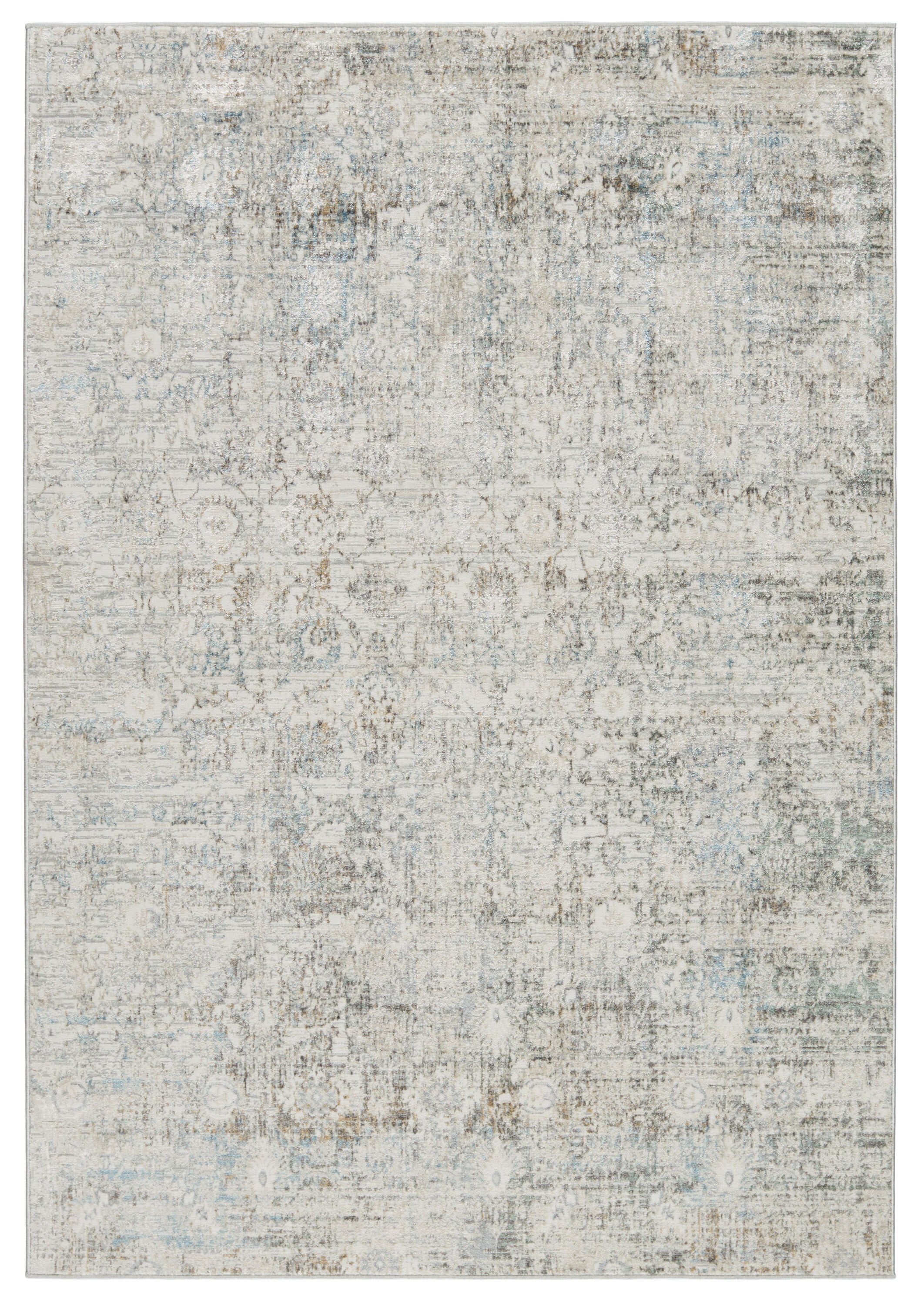 Melo 10' x 14' Gray Trellis Synthetic Area Rug