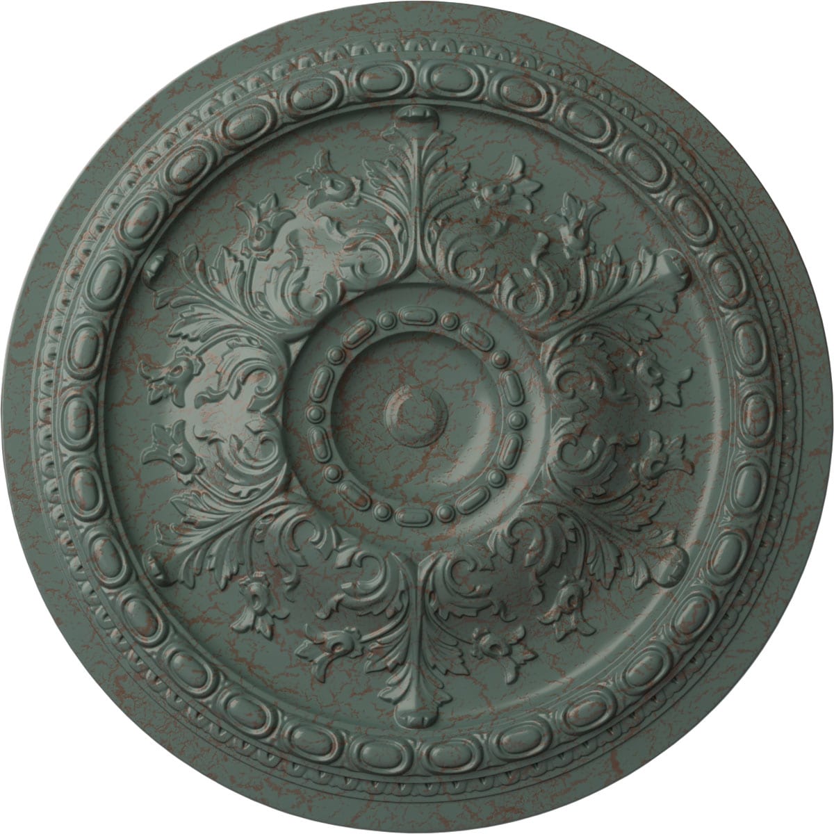 Ekena Millwork CM38OSCBC Oslo 38.375-in W x 38.375-in L Painted Cloud Burst Crackle Polyurethane Whole Ceiling Medallion