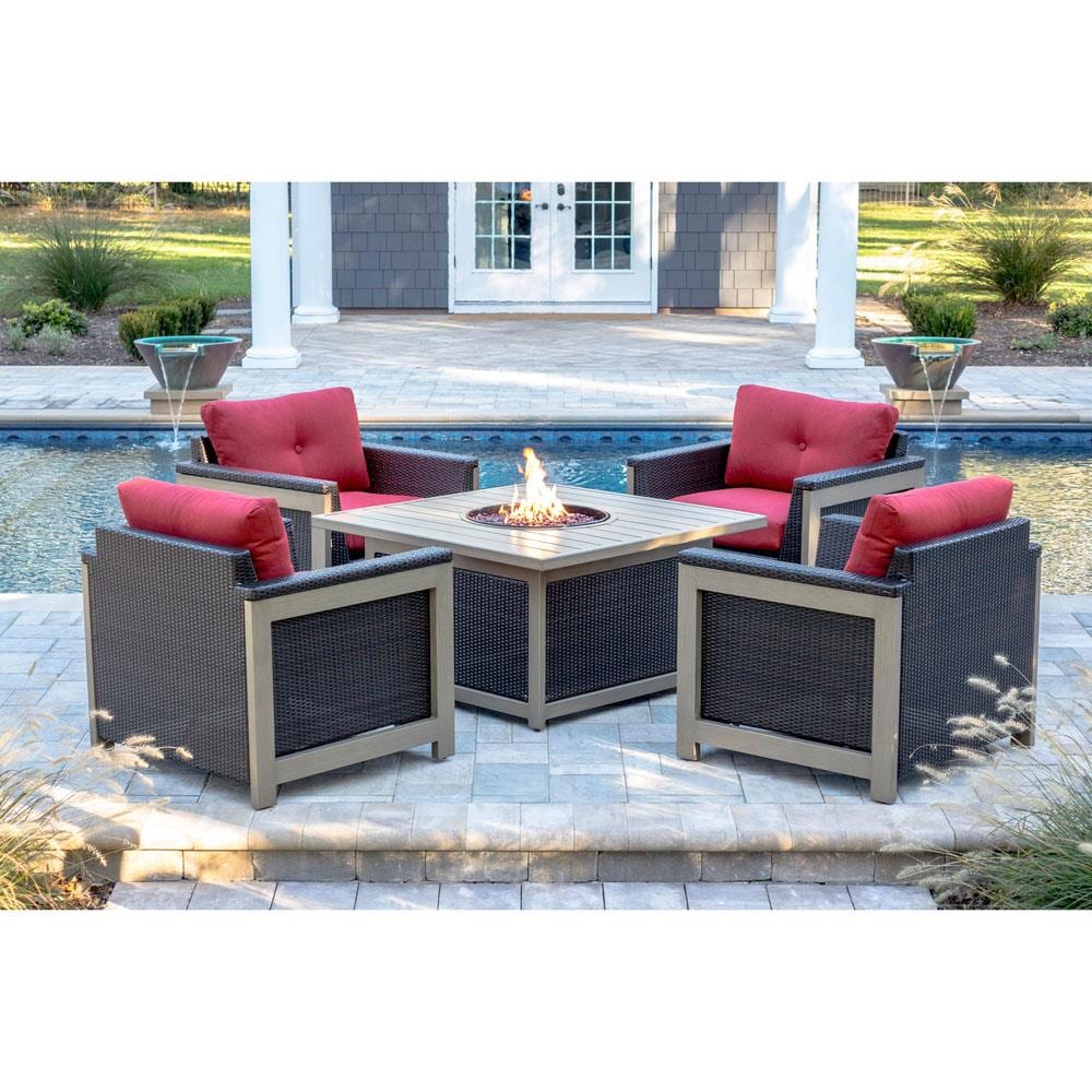 Hanover MNT5PCFPST-RED Patio-Conversation-Sets - View #4