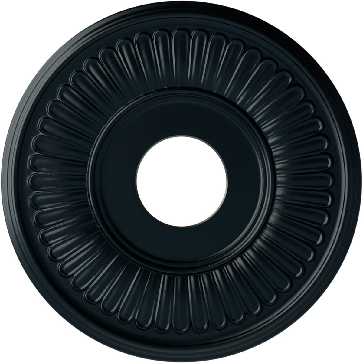 Ekena Millwork CM15BENSF Berkshire 15.75-in W x 15.75-in L Painted Night Shade Polyurethane Whole Ceiling Medallion