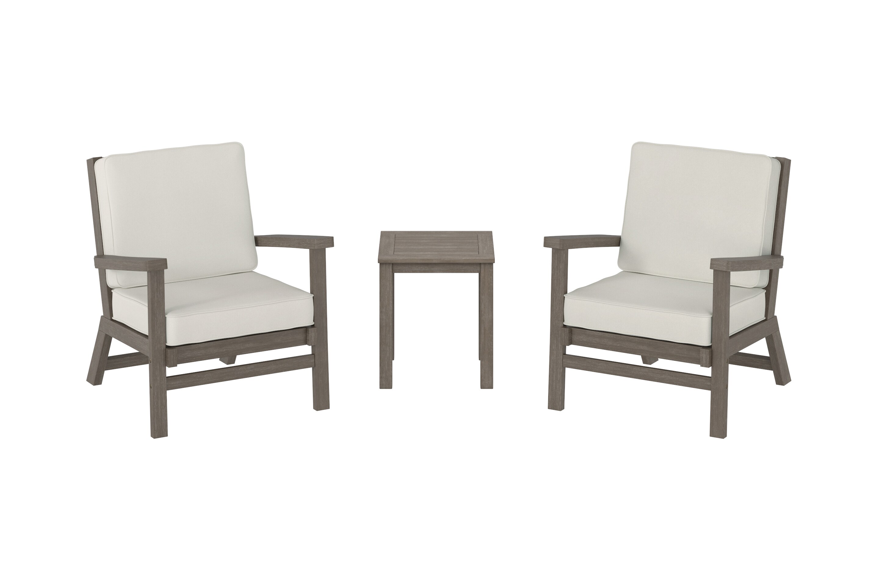 allen + roth Benton Ridge 3-Piece Patio Conversation Set with Off-white ...