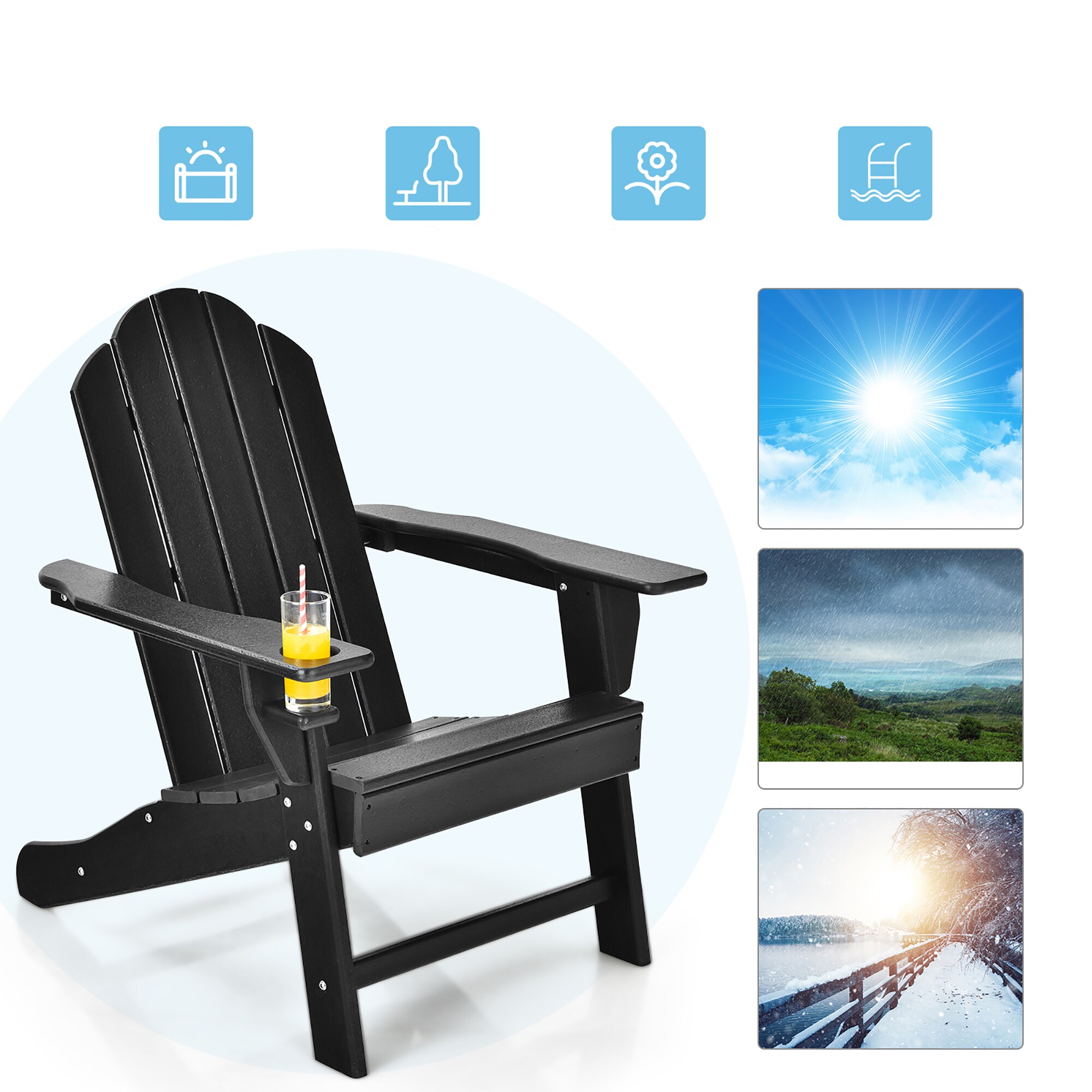 Black adirondack chairs discount lowe's