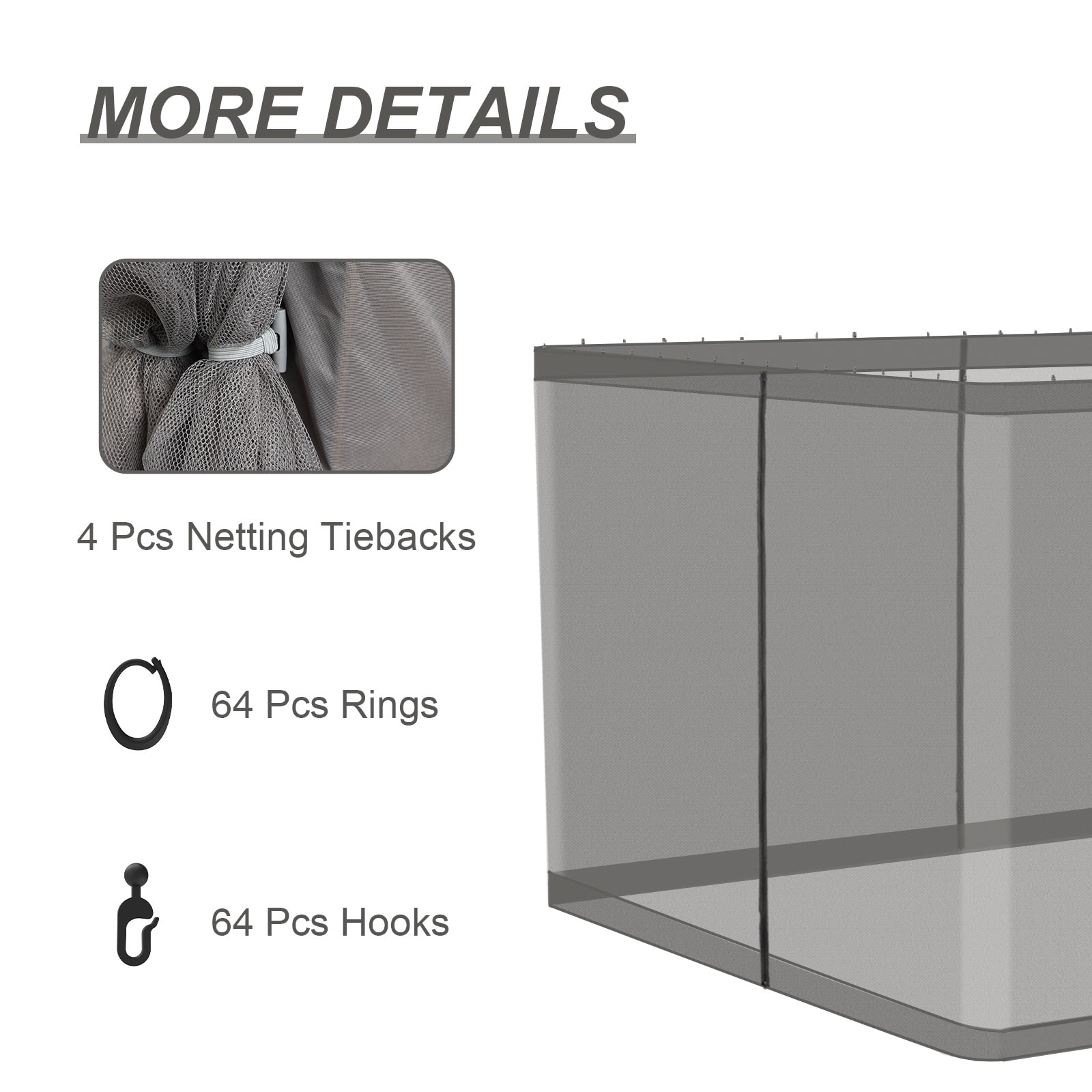 Aoodor A004-PGYGY Gazebo-Parts-Accessories - View #3