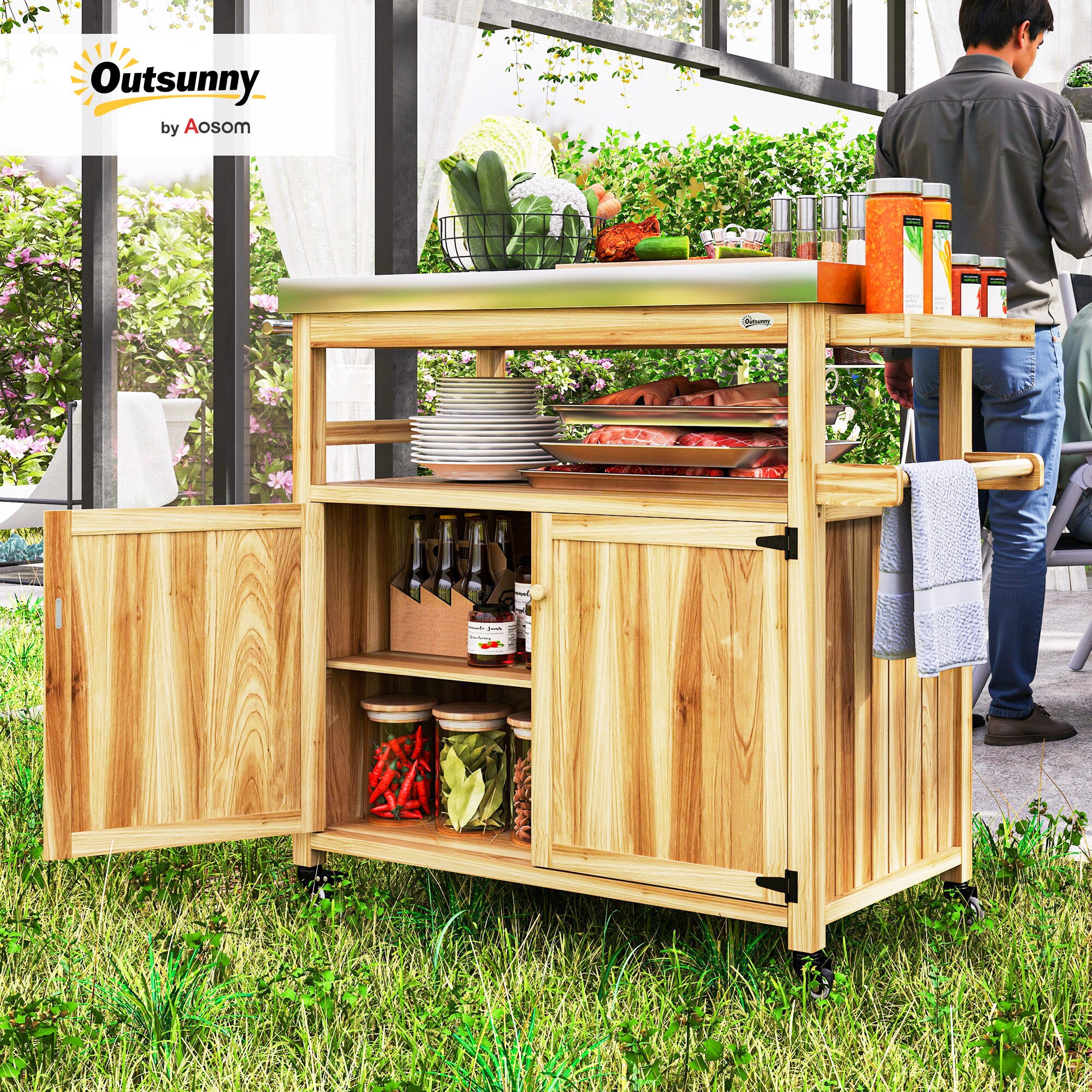Outsunny 846-154V00ND Grill-Carts-Grill-Stands - View #2