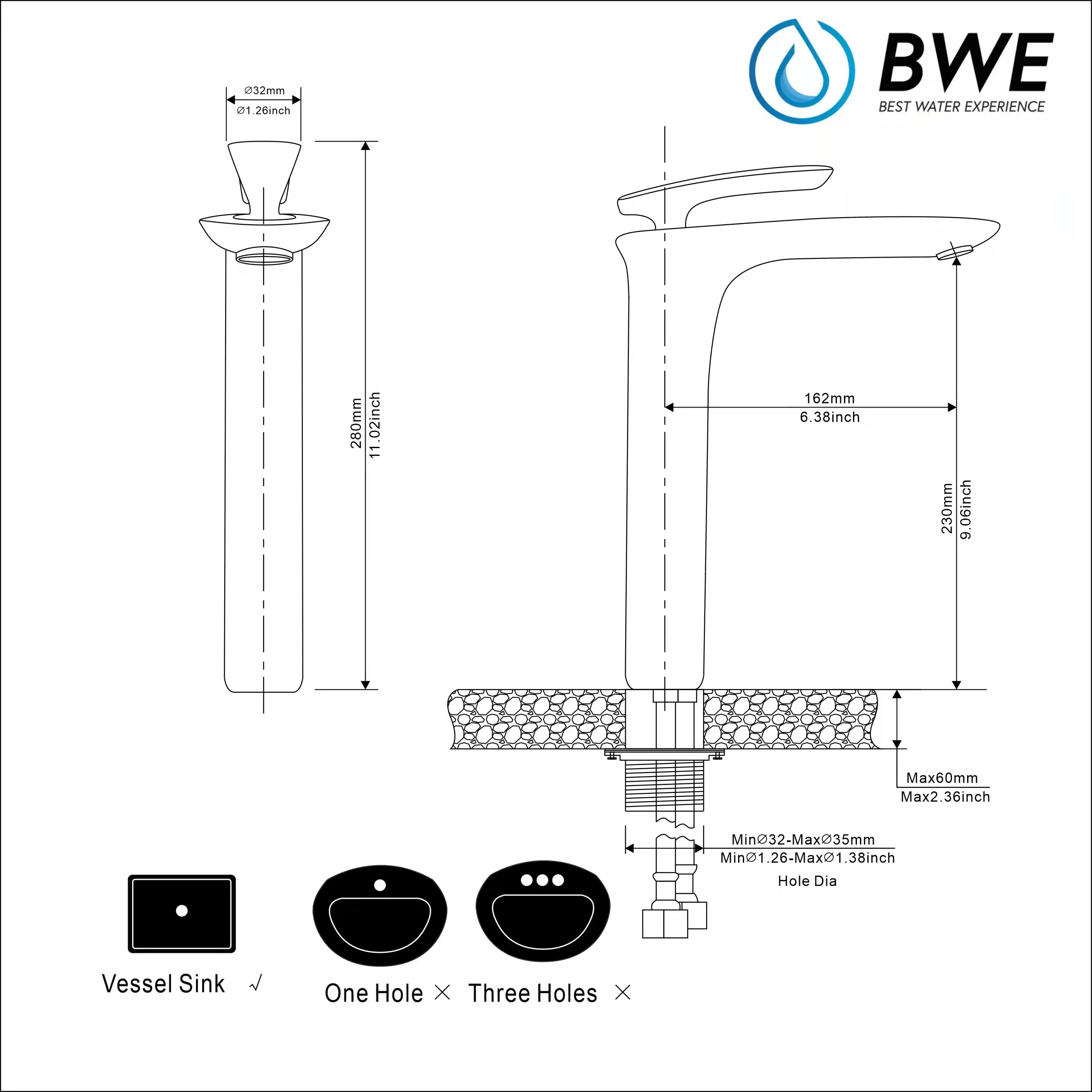 BWE A-96031H-BLACK Lavatory-Faucets - View #13