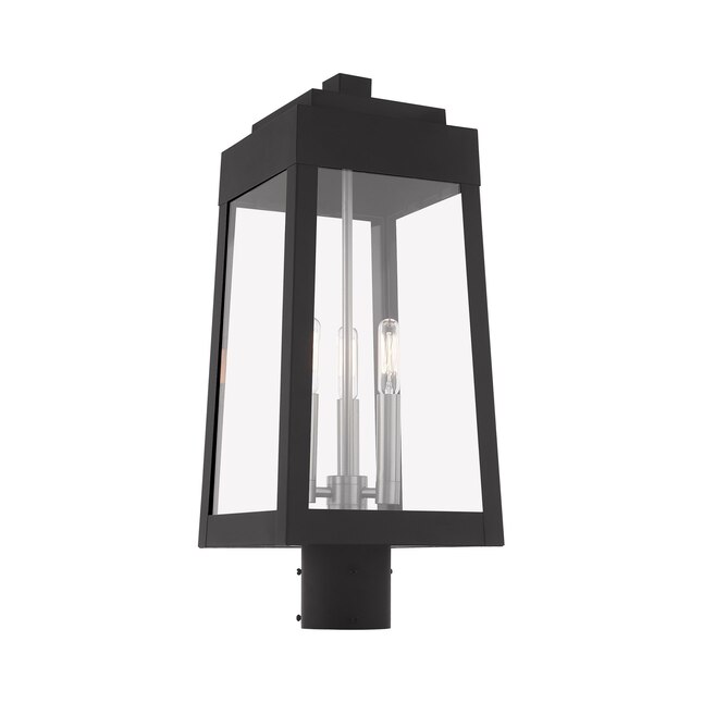 Livex Lighting Oslo 20.375-in Black Transitional Light Post Lantern in ...