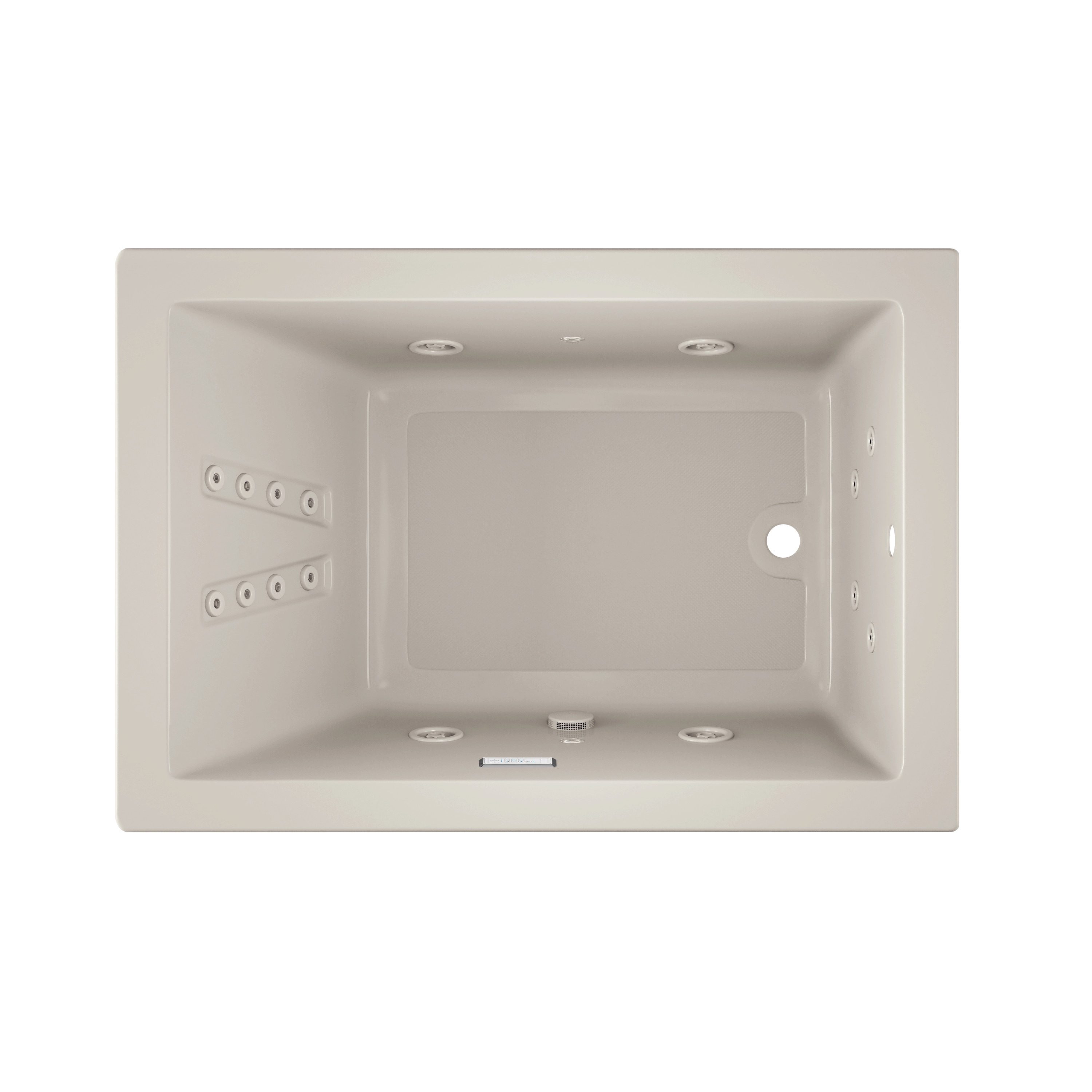 Jacuzzi MT19969 SOLNA 42-Inches x 60-Inches Oyster Acrylic Rectangular Drop-in and undermount Whirlpool tub ( Right Drain )