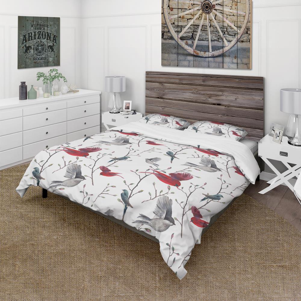 Designart BED18938-K 3 -Piece White King Duvet cover Set