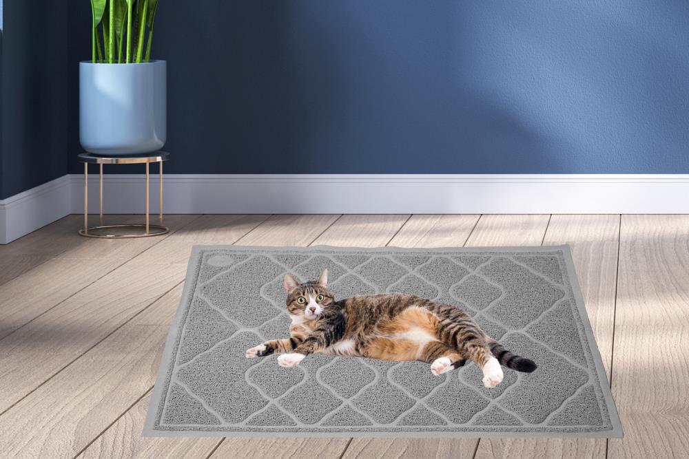 Mind Reader 2-ft x 3-ft Grey Rectangular Indoor or Outdoor Decorative Home  Utility Mat in the Mats department at