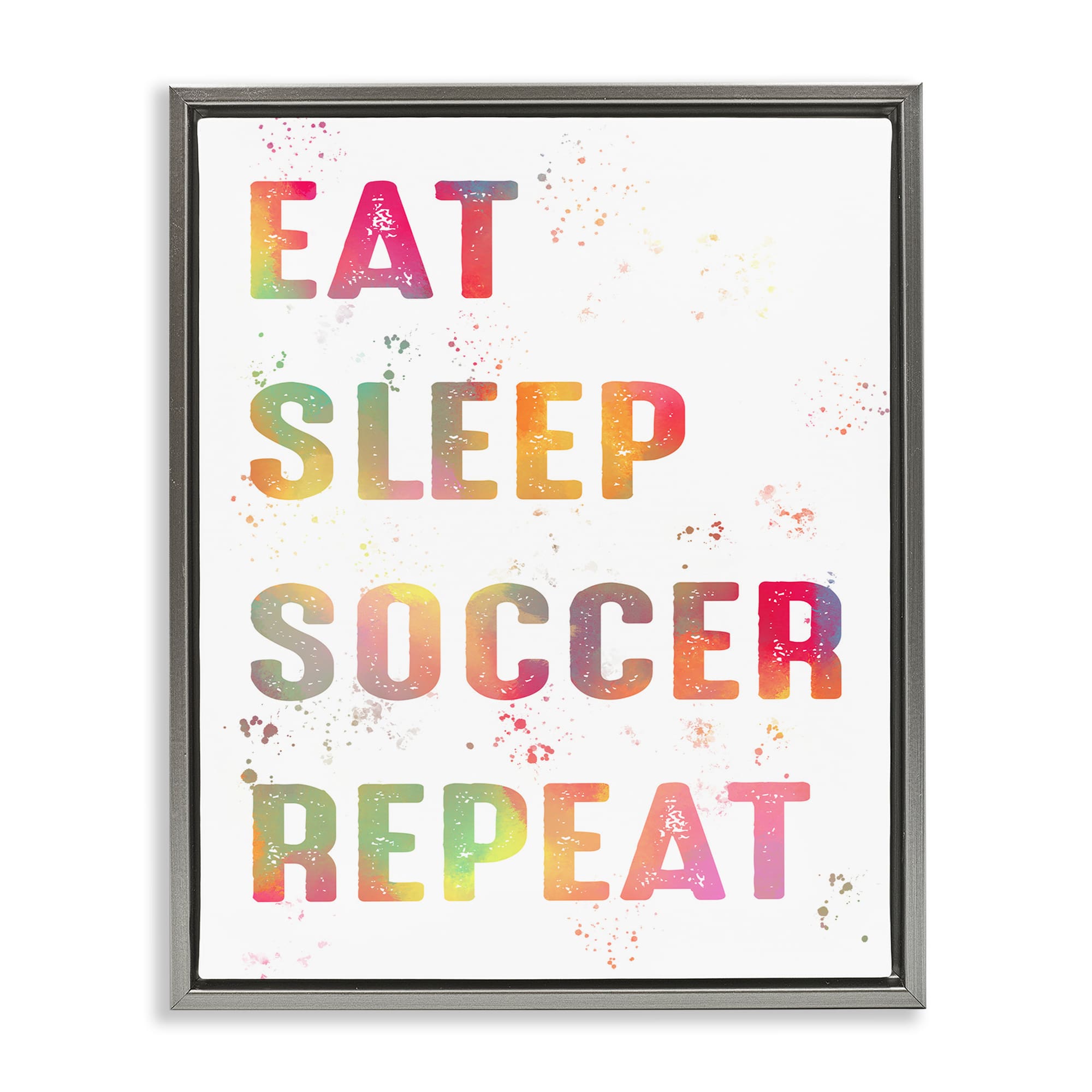 Stupell Industries BS-065-FFL-24X30 Pastel Soccer Motivation Floating Frame design by Marcus Prime