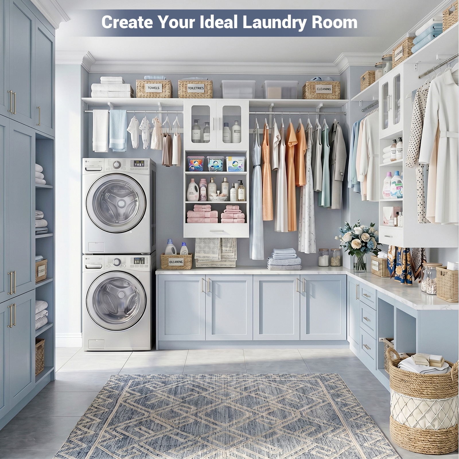 Aheaplus HLOD2S-WHITE Wood-Closet-Kits - View #7