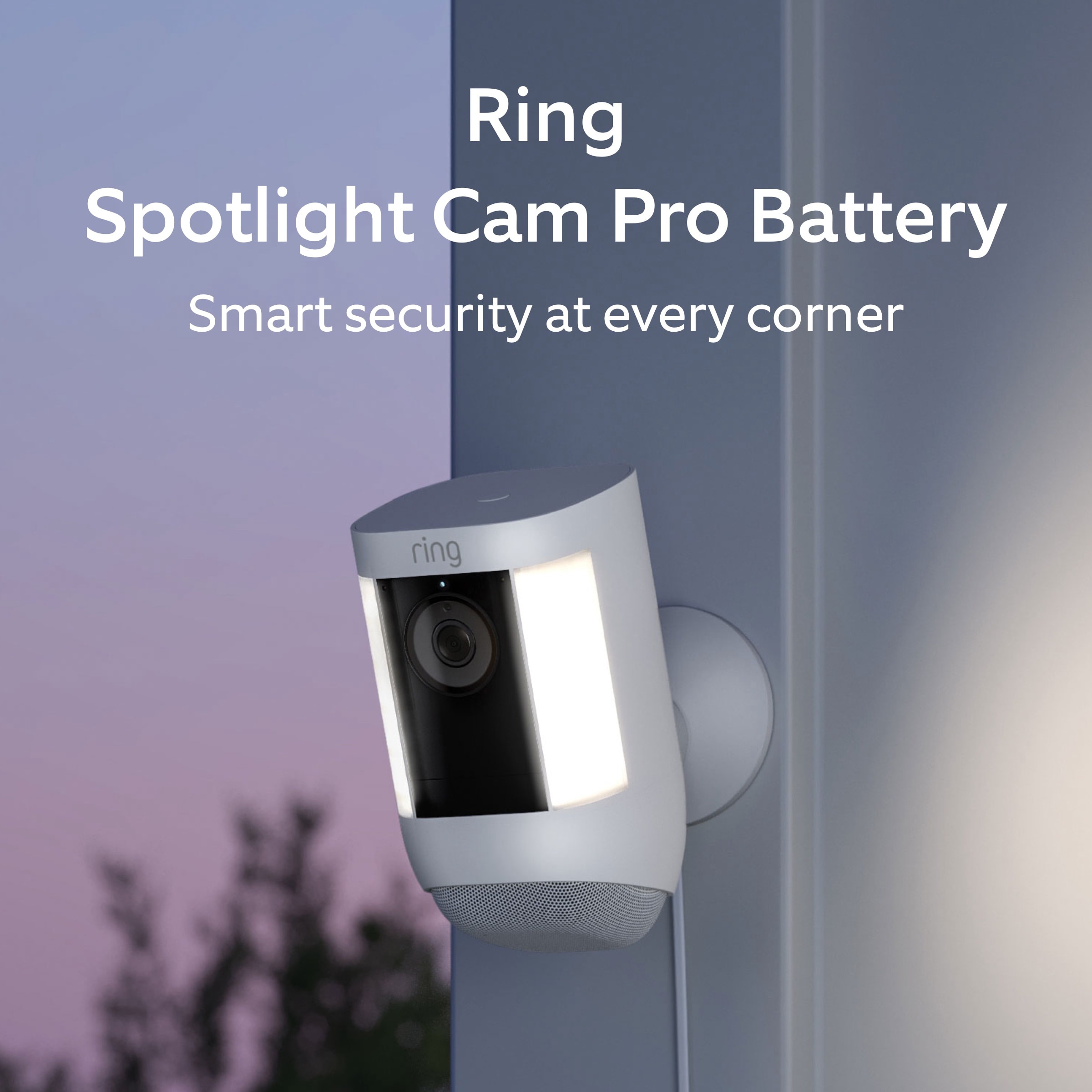 Ring Spotlight Cam Pro, Plug-In – Smart Security Video Camera with 2 Motion-Activated LED Spotlights, Dual Band Wifi, 3D Motion Detection, White B09DRK9ZJ8 Sansujyuku sansujyuku.com