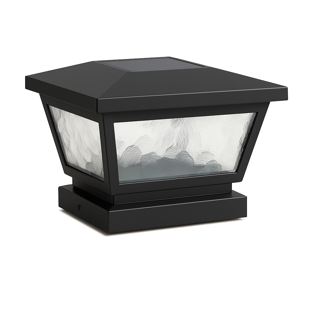 Classy Caps - Solar 4-in x 4-in Black ABS LED Outdoor Deck light