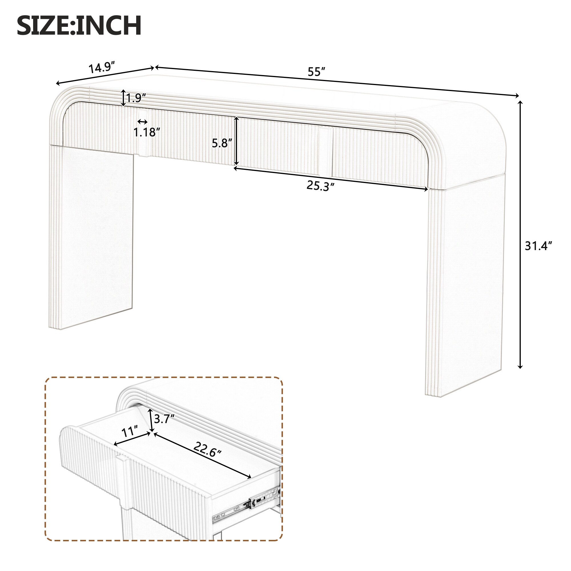 ModernLuxe N715P196580M Console-Sofa-Tables - View #3