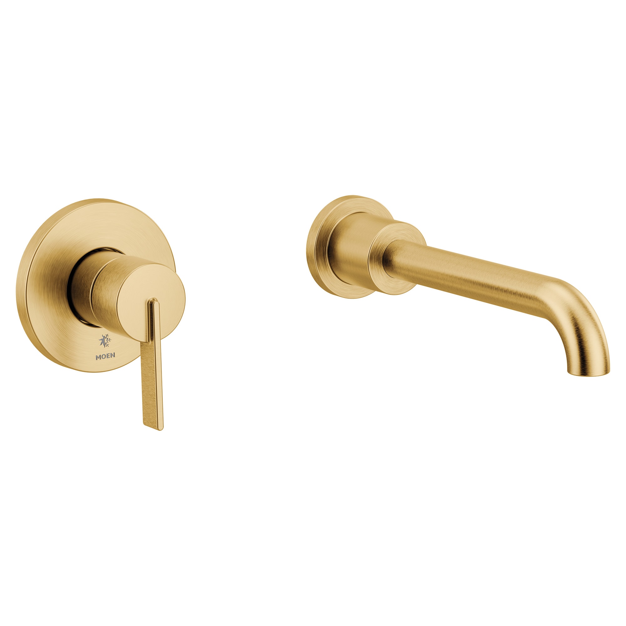 Moen WT6221BG Brushed Gold 1-handle Wall-mount Mid-arc Bathtub Faucet