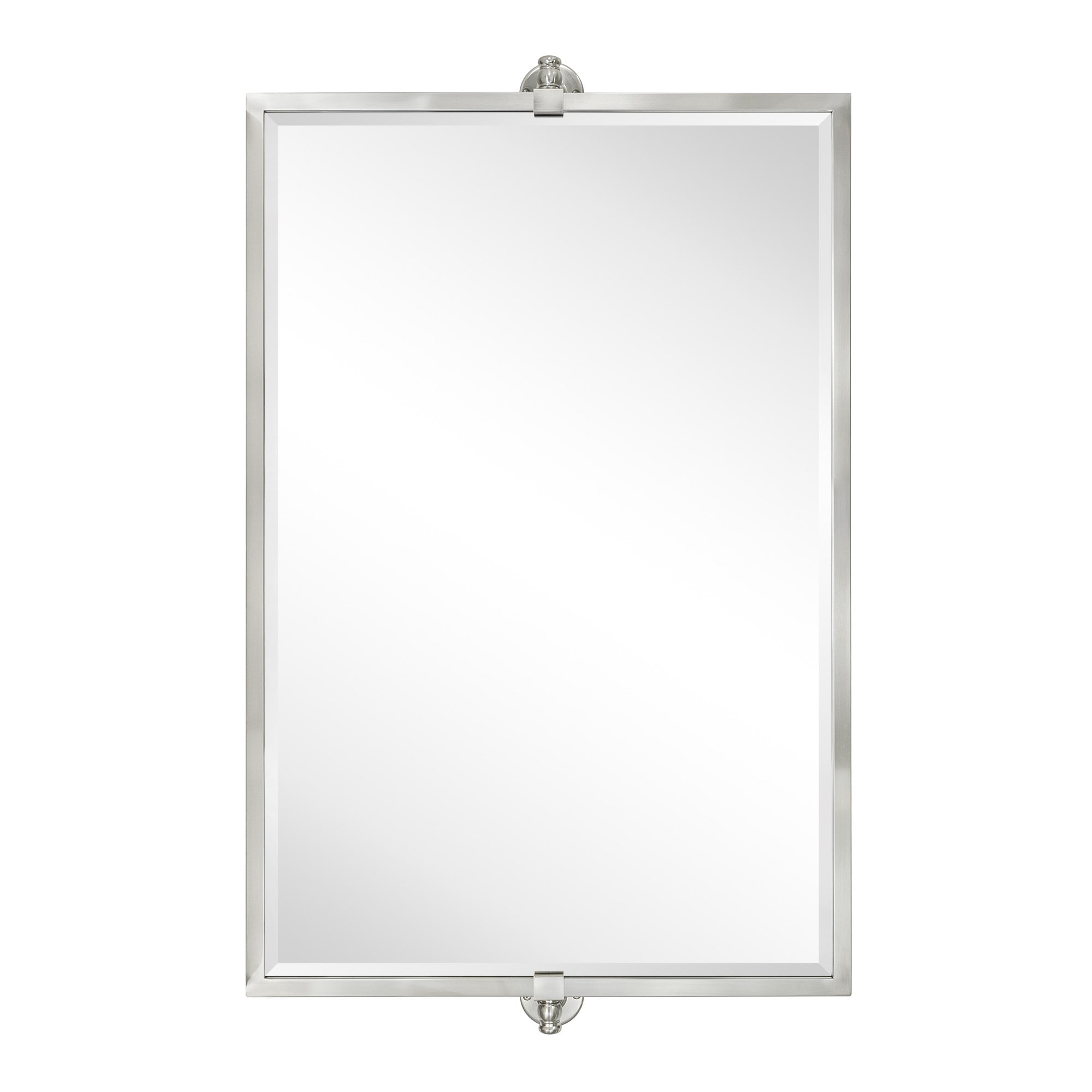 TEHOME GC-00286 Sema 36-in x 24-in Beveled Rectangle Tilting Bathroom Vanity Mirror ( Brushed Nickel )