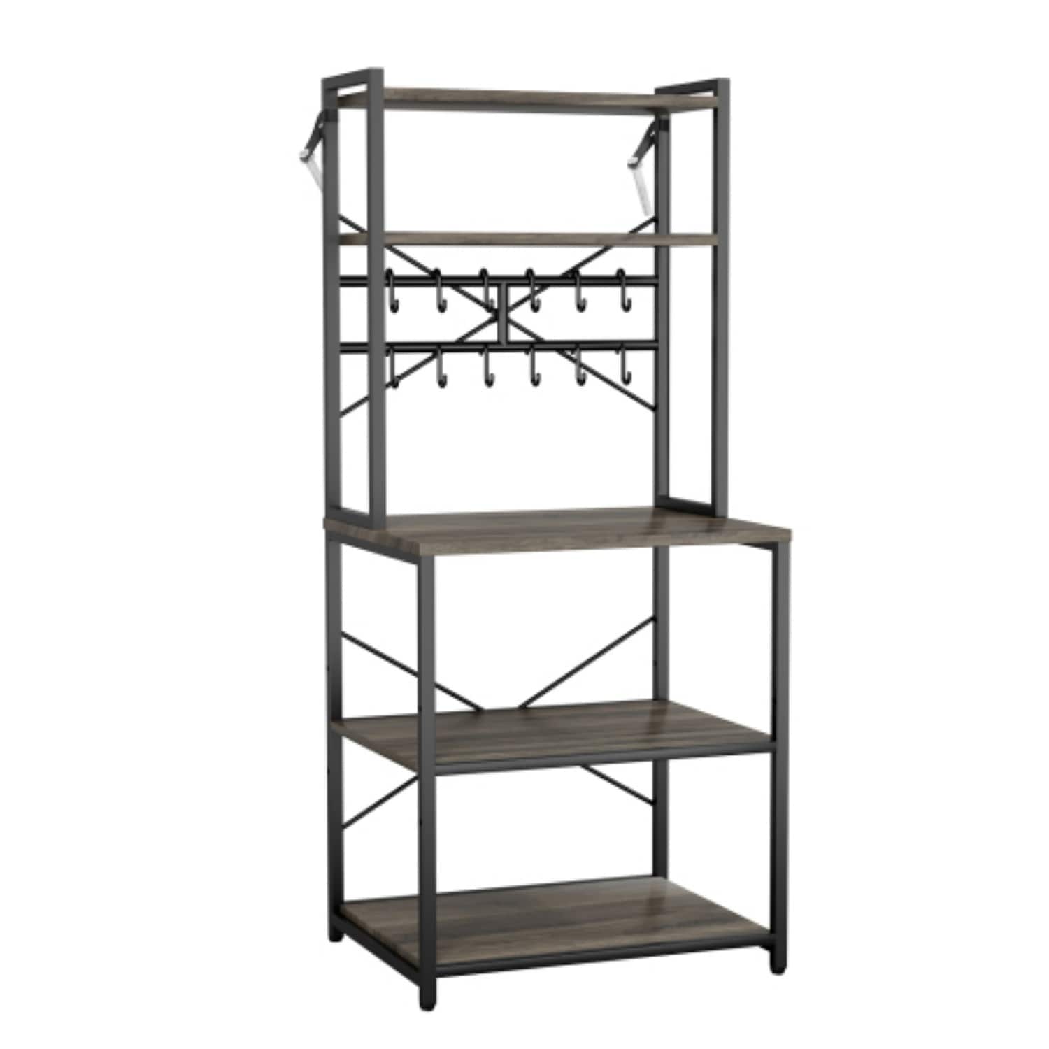 Lirago - Kitchen Bakers Rack 23.6 inch Width Bakers Rack Kitchen Stand with X-Shaped Support Bar ...
