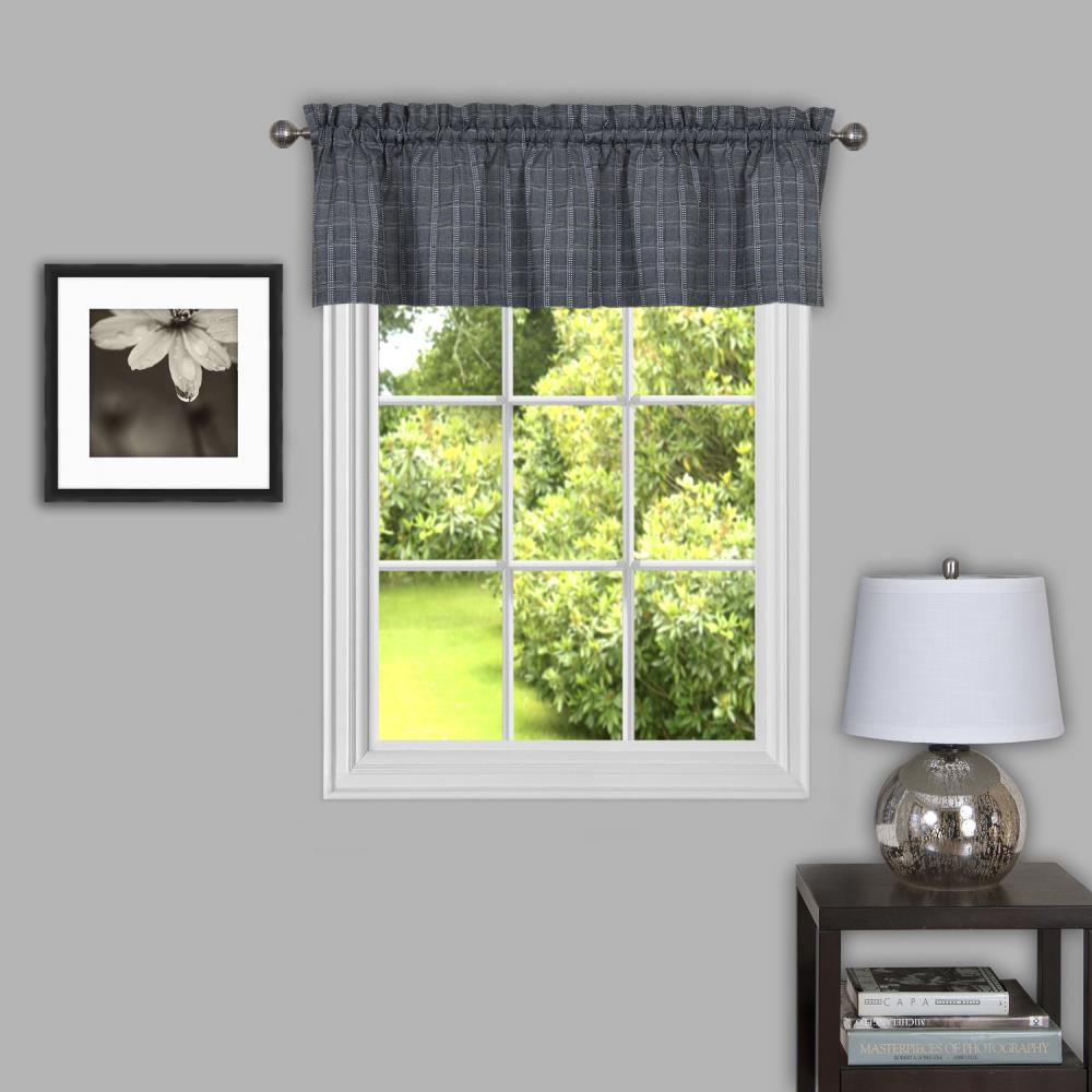 Achim SYVL14GY12 Sydney 14-Inches Grey Polyester Rod pocket Valance