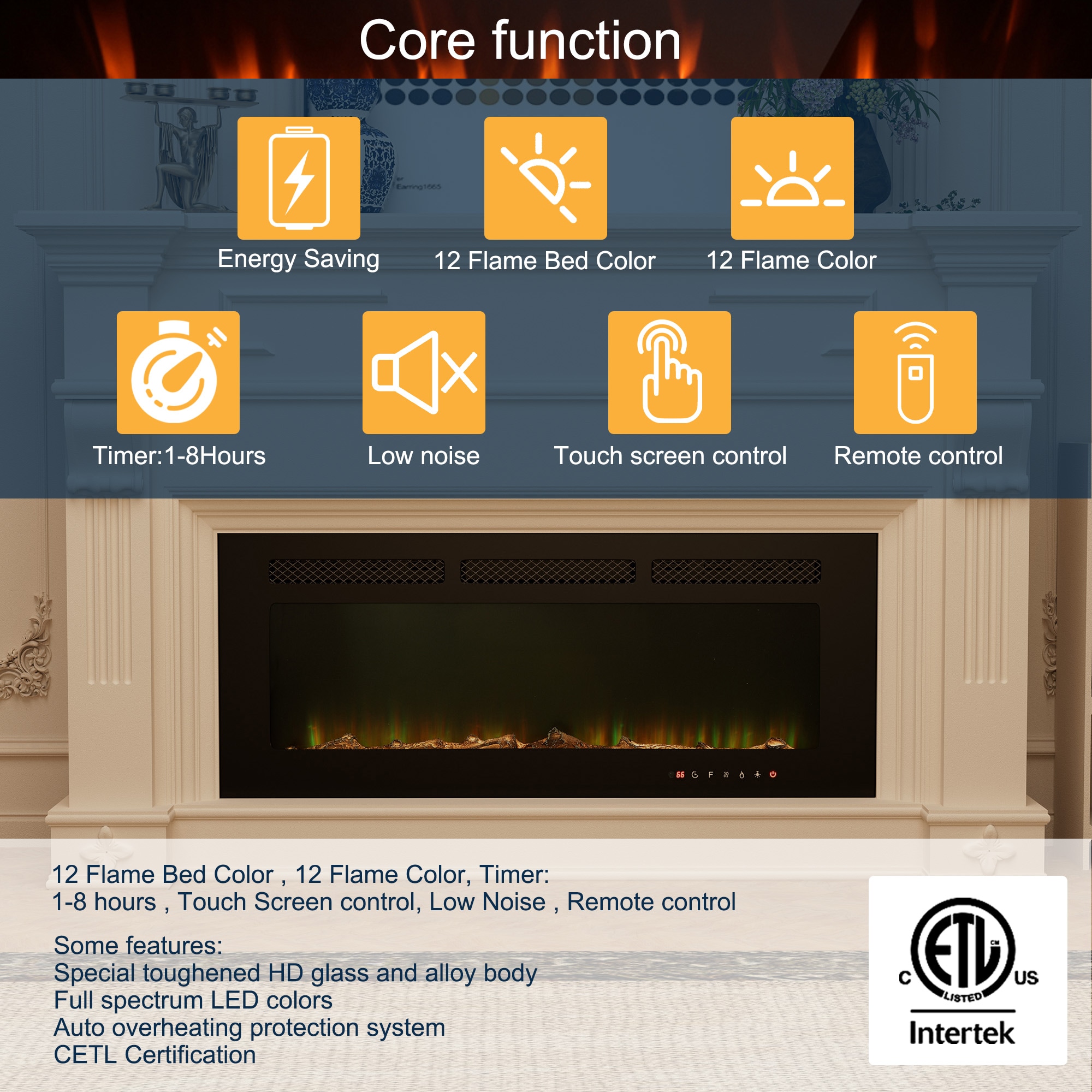 Clihome CMD-CH42R Electric-Fireplaces - View #8