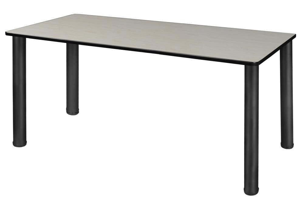 Regency MT602418PLBPBK Training Off-White 4-Person Training Table (60-in W x 29-in H)