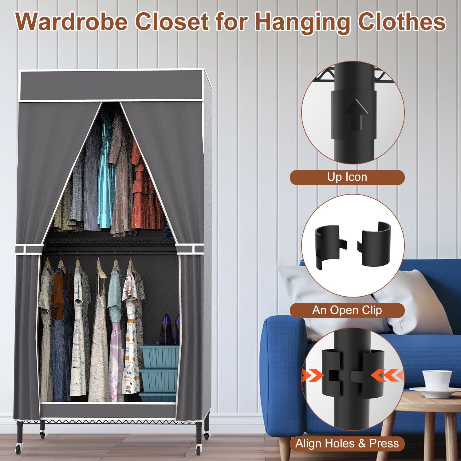 JUSHUA FL-HLXZ7U Garment-Racks - View #4