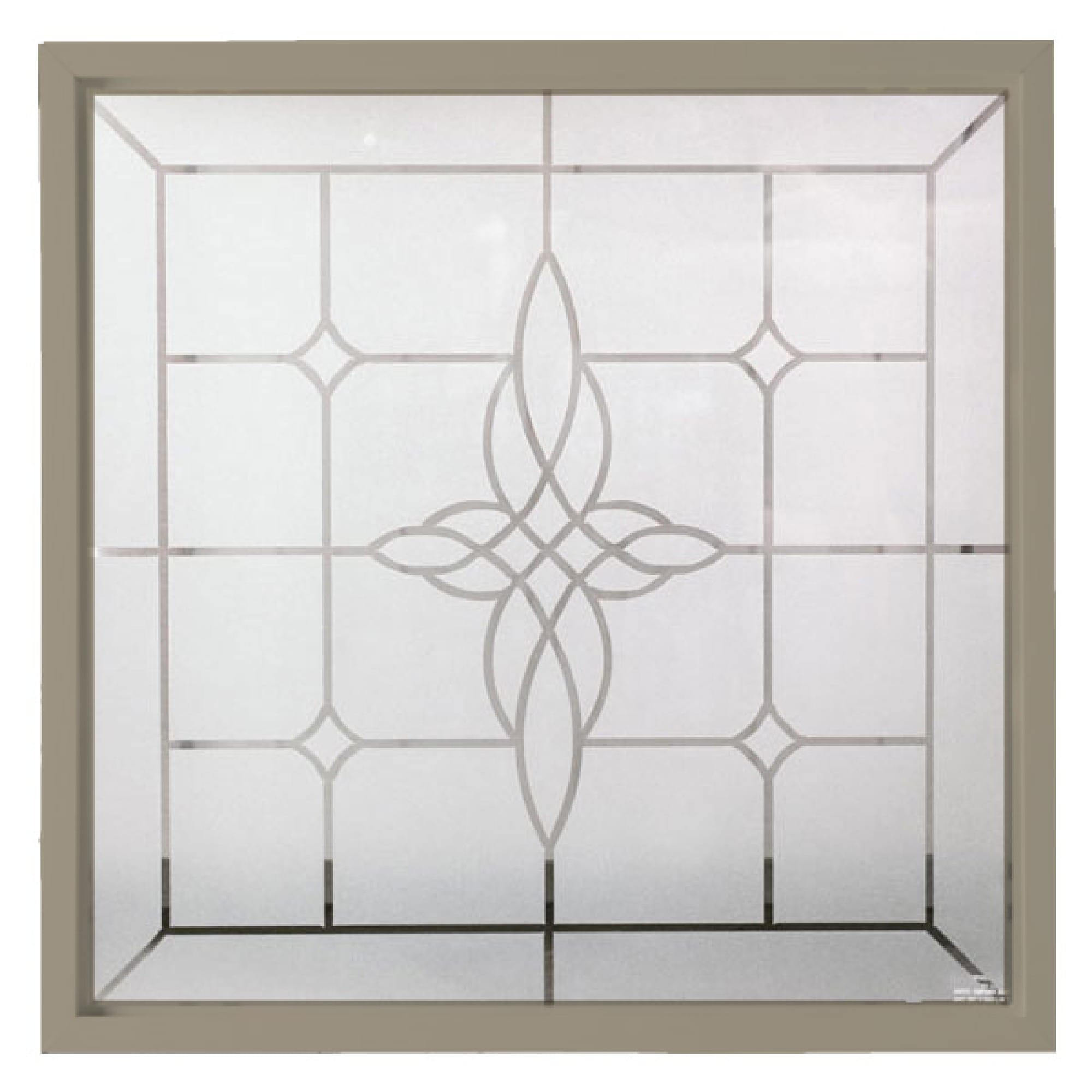 Hy-Lite Aurora Decorative Glass Driftwood Square Picture Window
