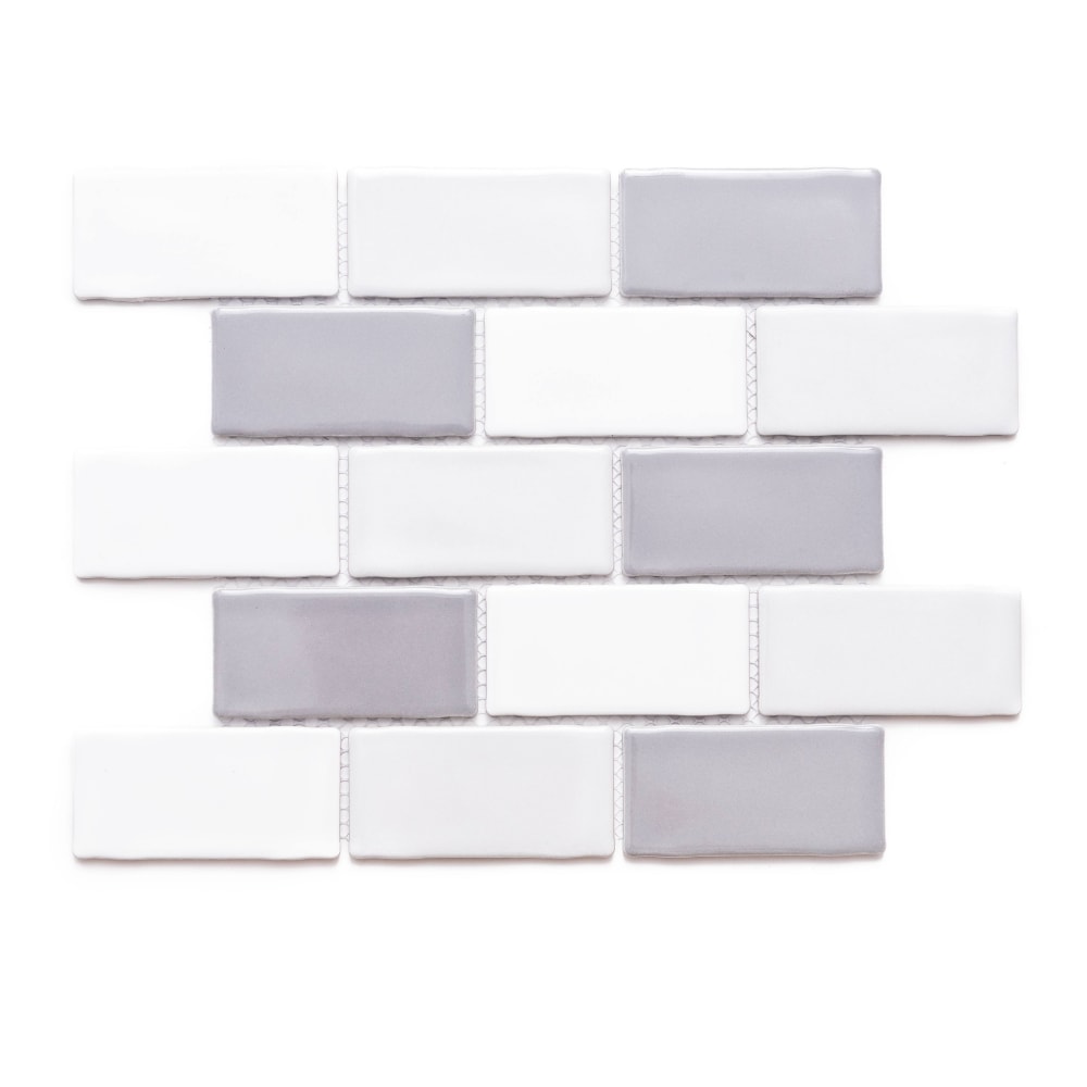 The Tile Life SCHIC0204MU Sample - Metro Multicolor 2-in x 4-in Glossy Porcelain Wall Tile