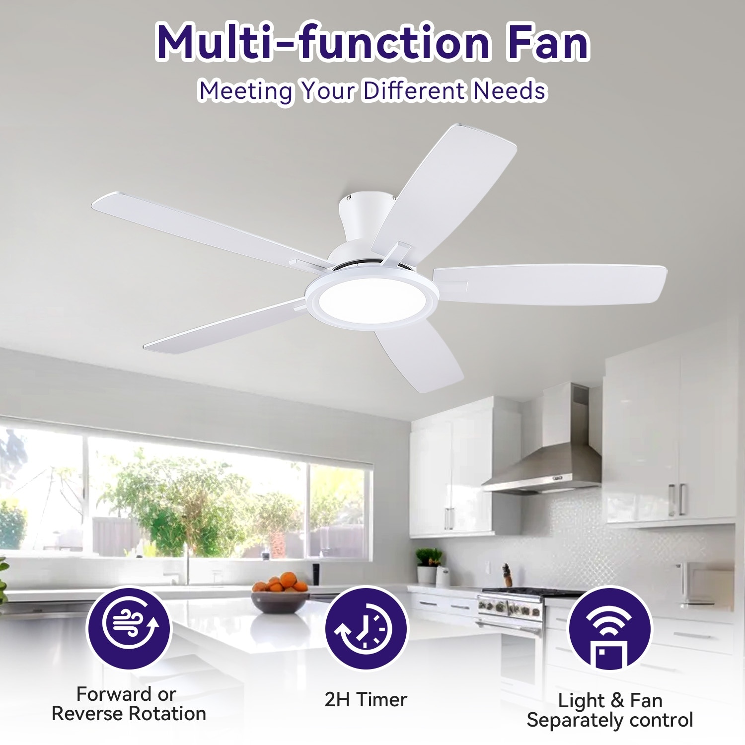 Gleam Flare GF-0428-52WH Ceiling-Fans - View #3