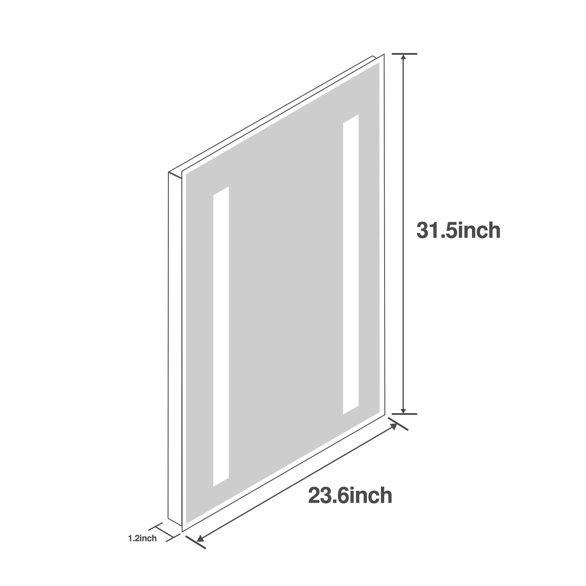 NeuType 24-in x 31-in Frameless Dimmable Lighted Fog Free Bathroom ...