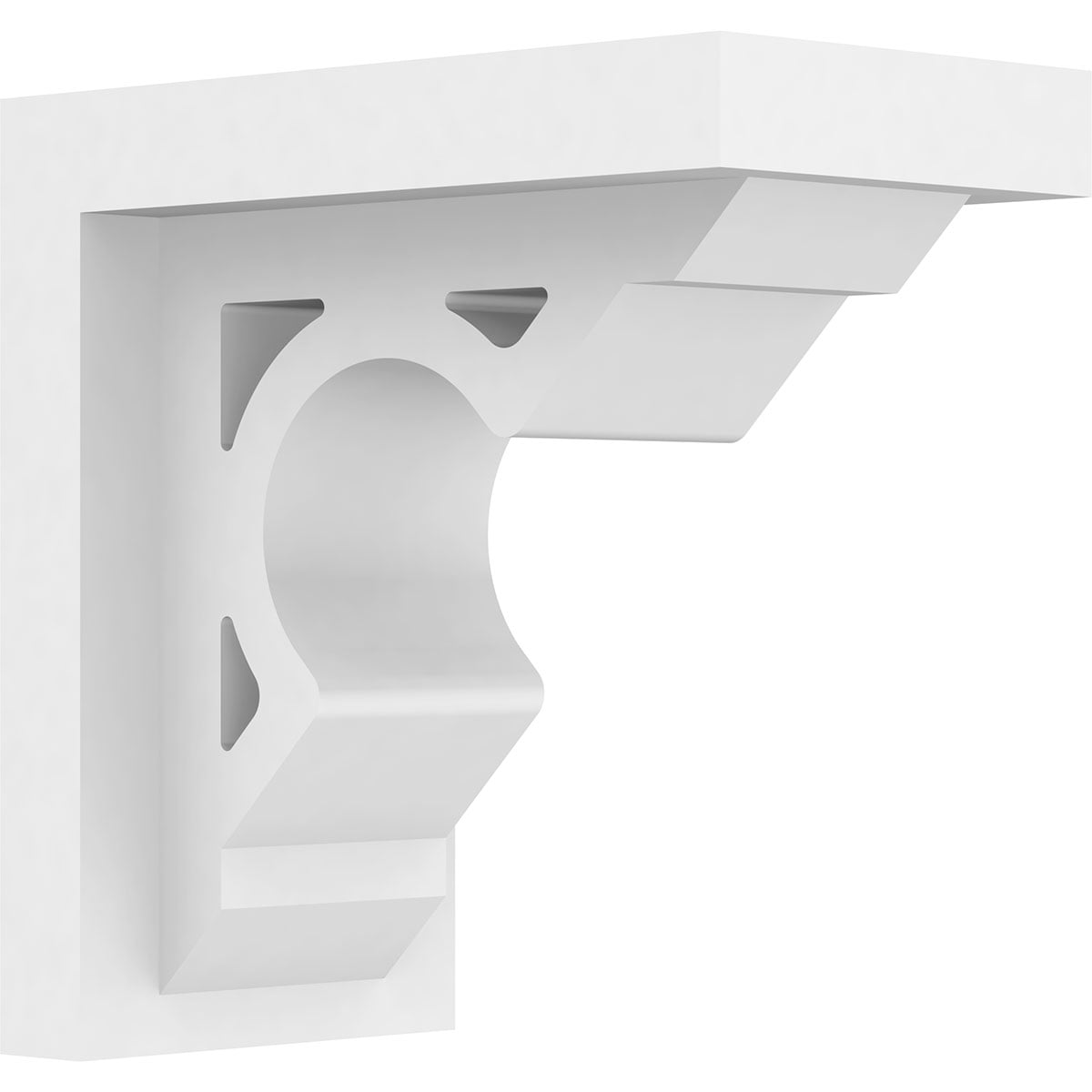 Ekena Millwork BKTP05X09X09SHE Standard SheridanGrade 5-in x 9-in x 9-in Off-white PVC Standard bracket