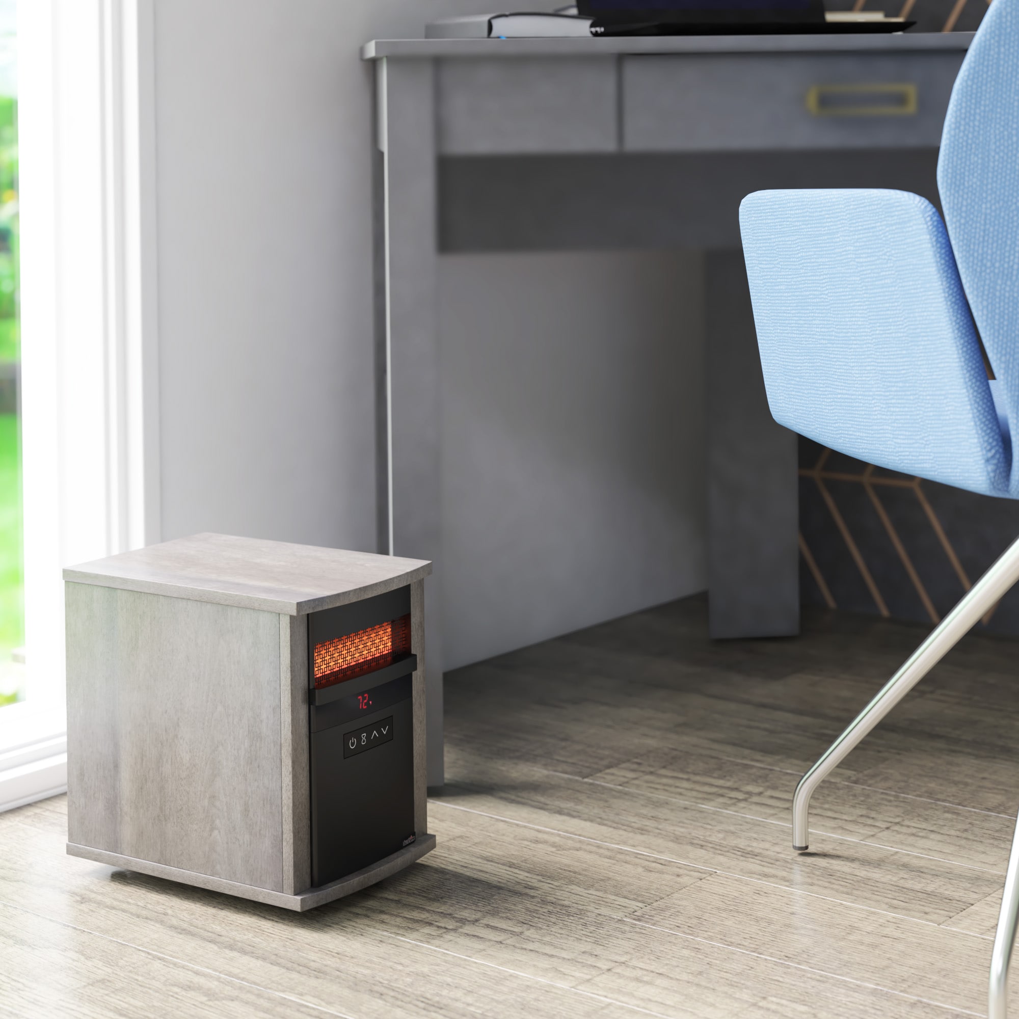 Duraflame 1500-Watt Infrared Cabinet Space Heater with Thermostat newest & remote