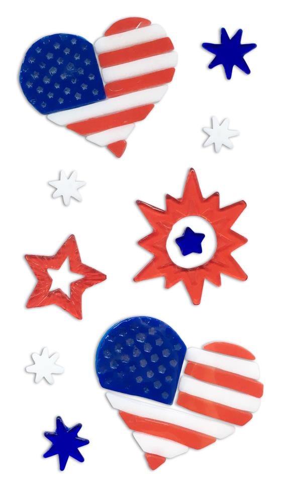  DCR-521322 Gel Indoor Window Cling Fireworks 4th of July Decor