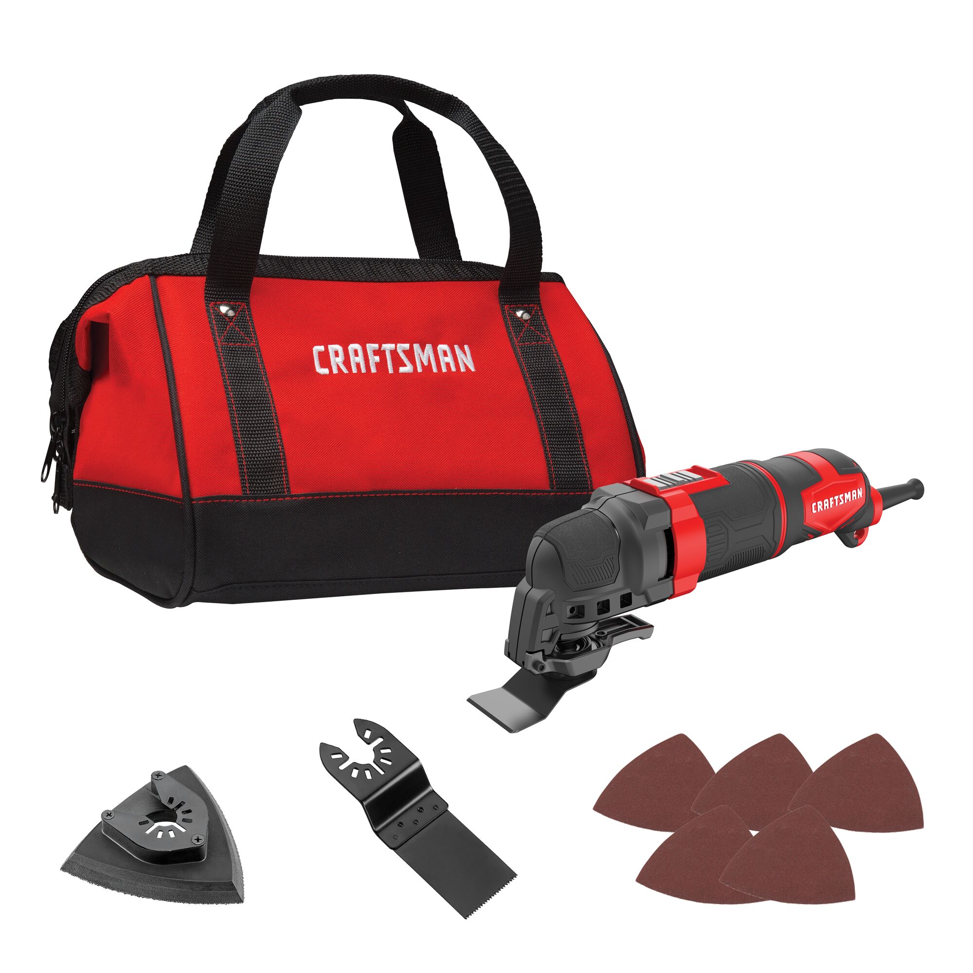CRAFTSMAN CMEW401 3 -Amp Variable speed 10 -Piece Oscillating Multi-Tool with Soft Case
